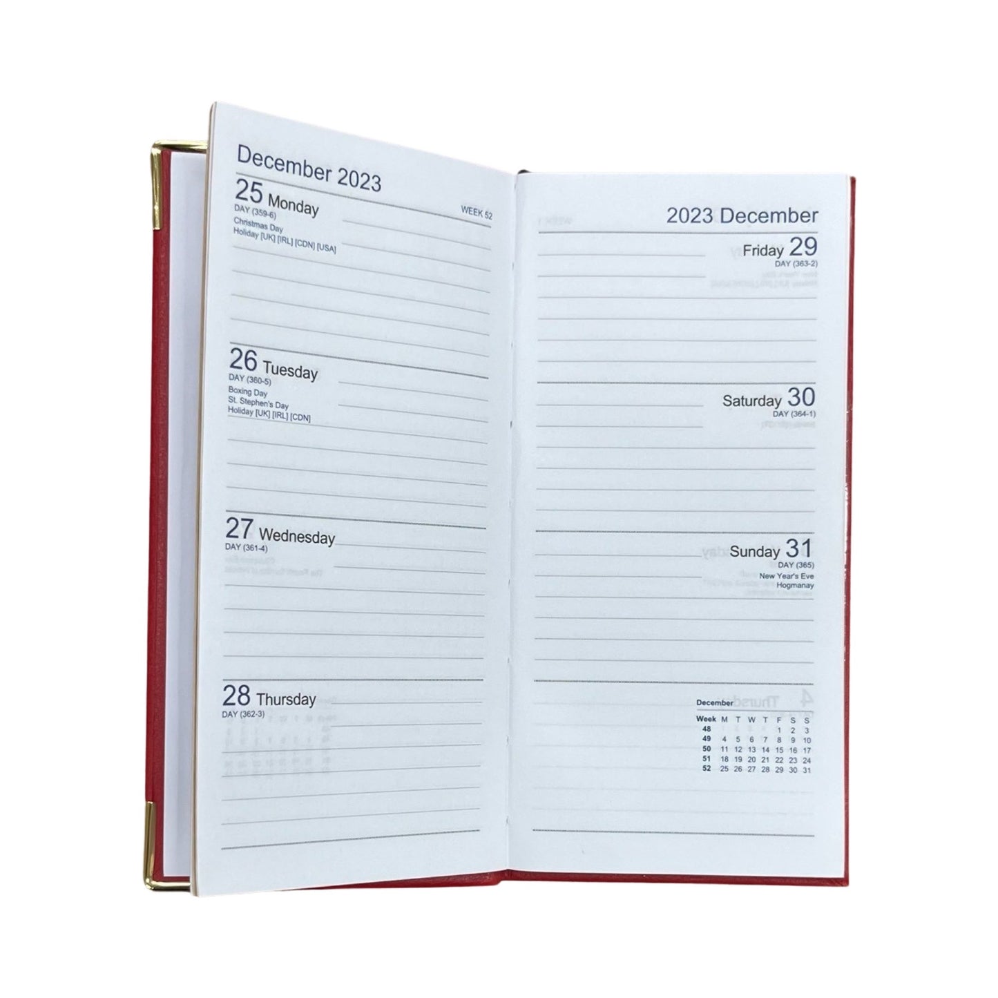 2024 BONDED Leather Pocket Planner | 6 x 3" | D763VBL