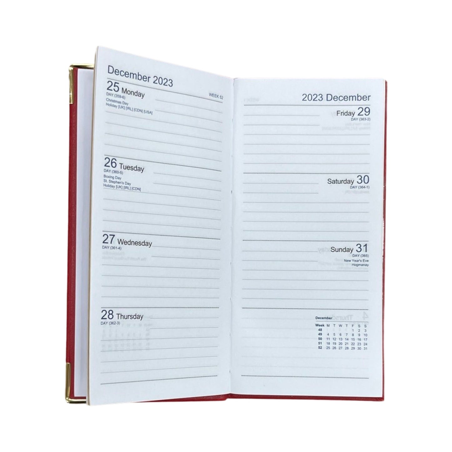 2024 CALF Leather Pocket Agenda Book | 6 x 3" | D763VCA