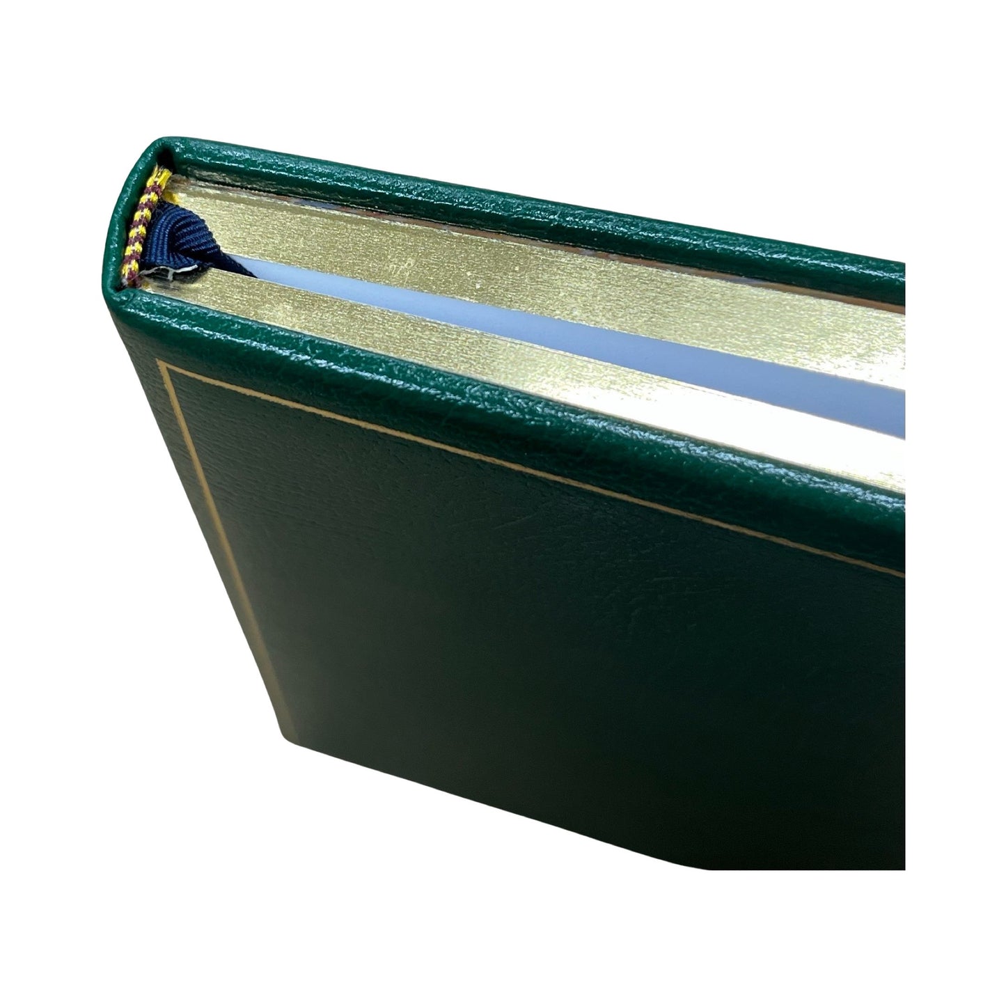 Classic Leather Guest Book | 9 by 7 Inches Vertical | Buffalo Hide Embossed Calf Leather | Blank Pages | M79CAB