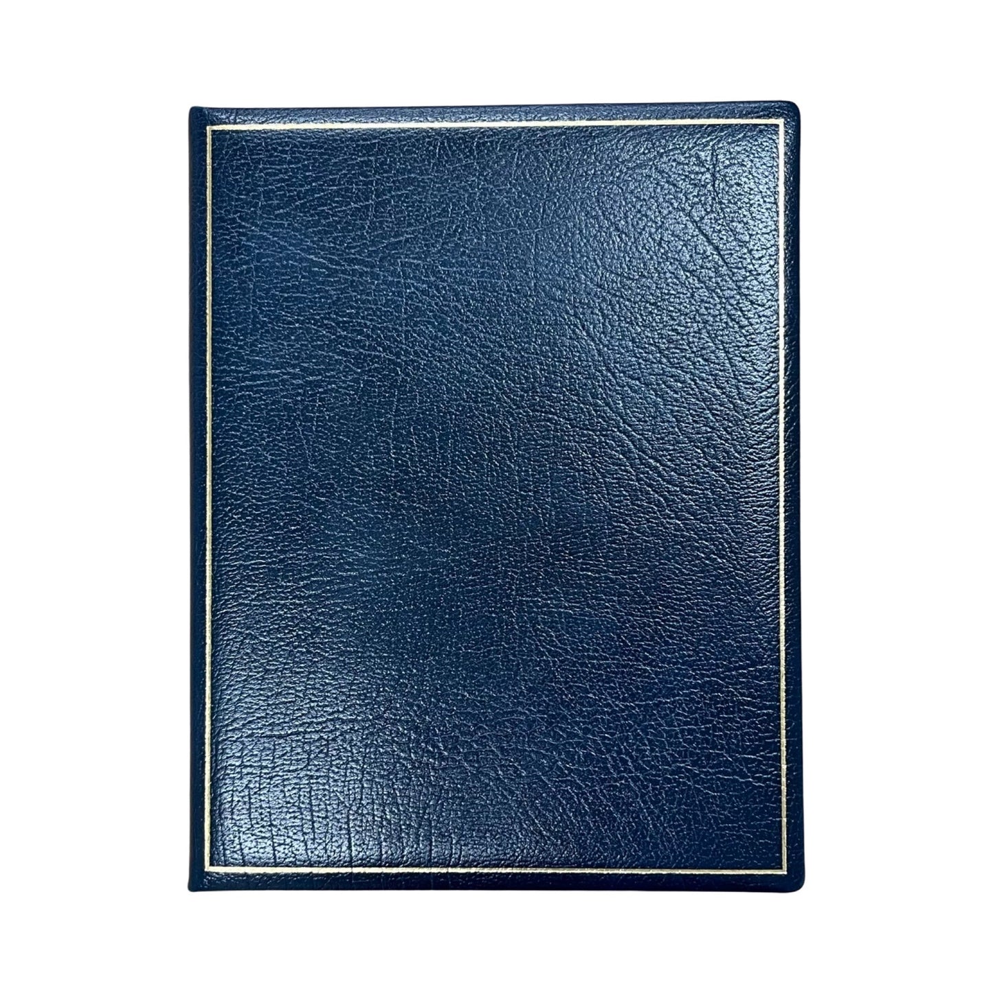 Classic Leather Guest Book | 9 by 7 Inches Vertical | Buffalo Hide Embossed Calf Leather | Blank Pages | M79CAB