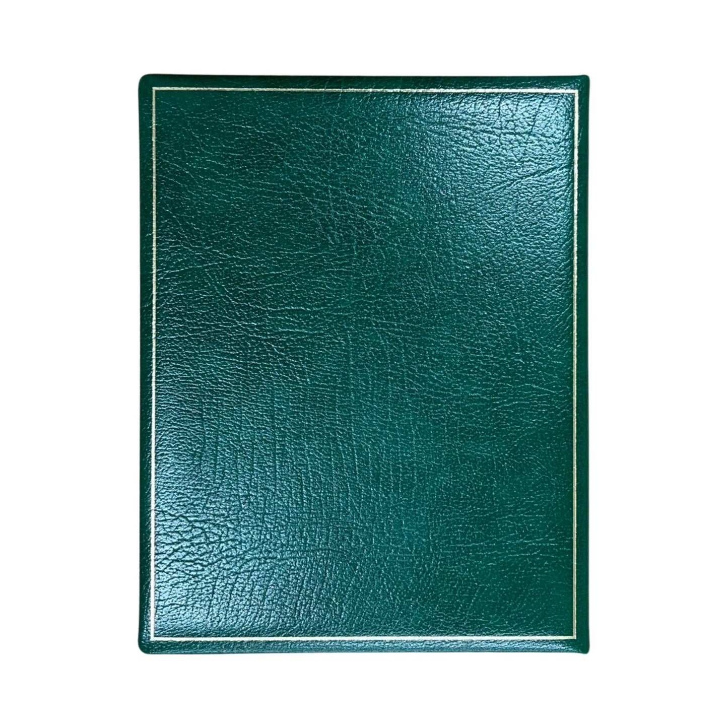 Leather Guest Book Notebook | 9x7" | Hardcover with Gold | Textured Calf with Padding | Blank Pages