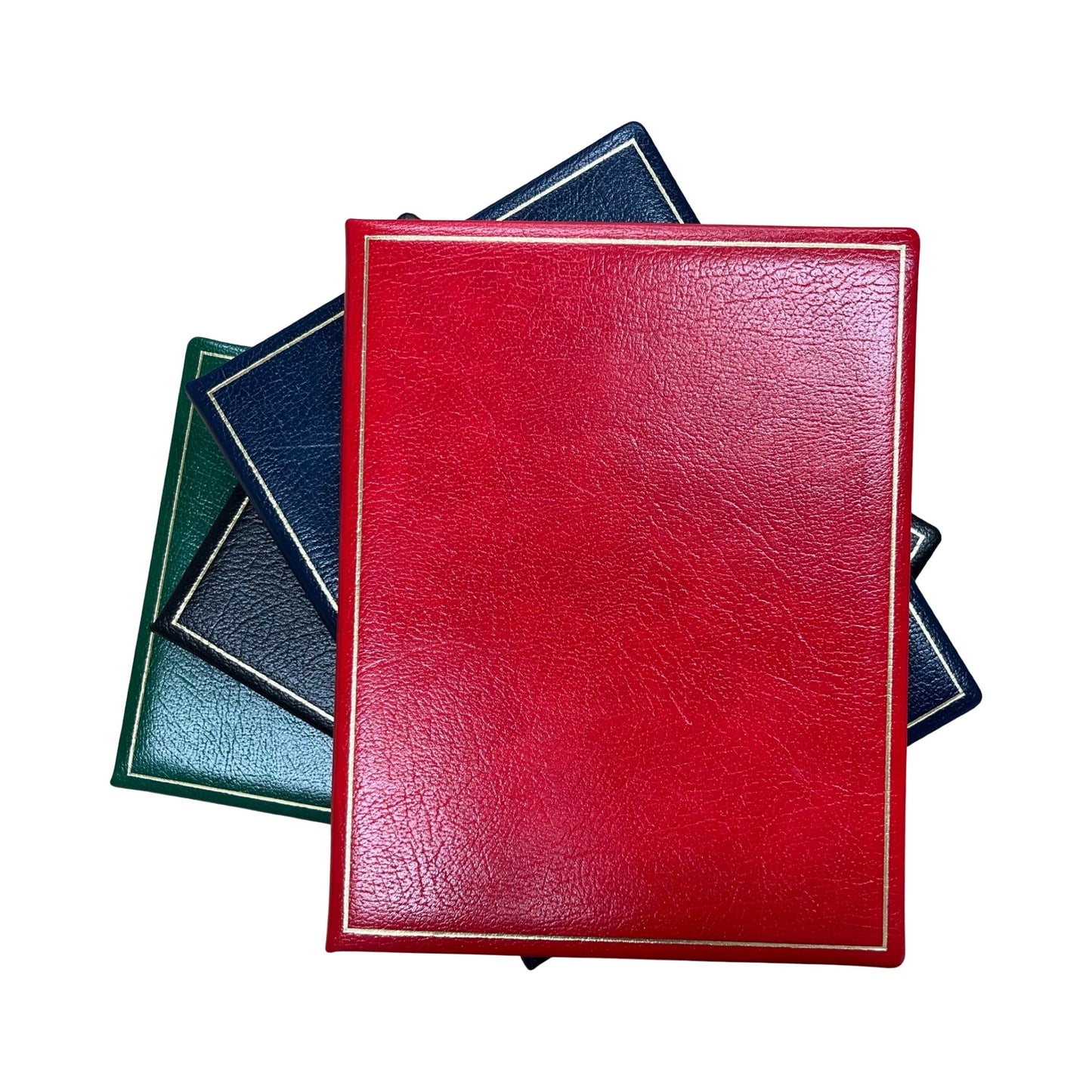 Classic Leather Guest Book | 9 by 7 Inches Vertical | Buffalo Hide Embossed Calf Leather | Blank Pages | M79CAB