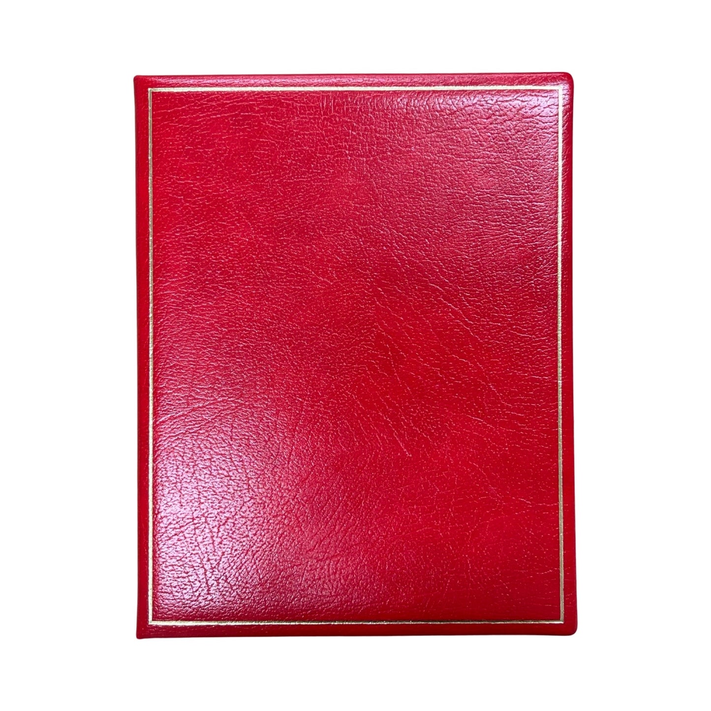 Leather Guest Book Notebook | 9x7" | Hardcover with Gold | Textured Calf with Padding | Blank Pages