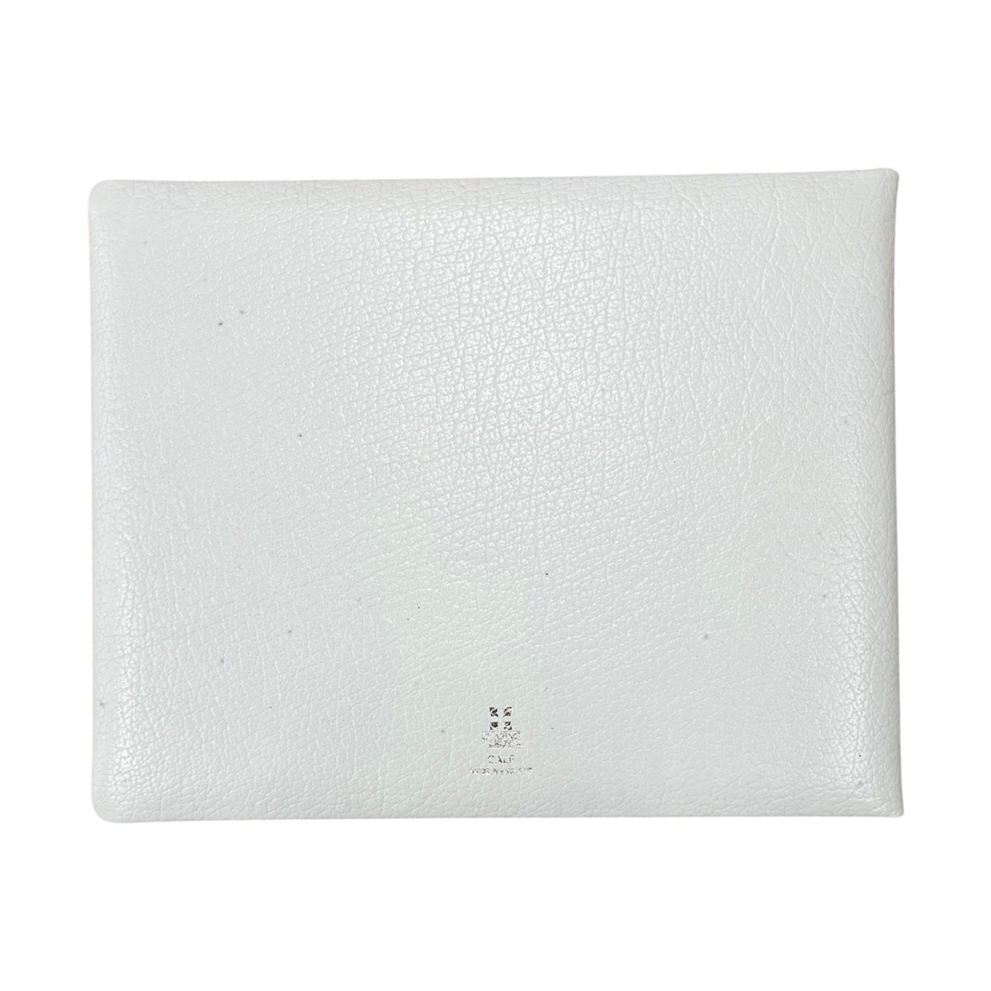 Classic White Leather Wedding Guest Book | 7 by 9 Inches Horizontal | Buffalo Embossed Calf Leather | GUESTS