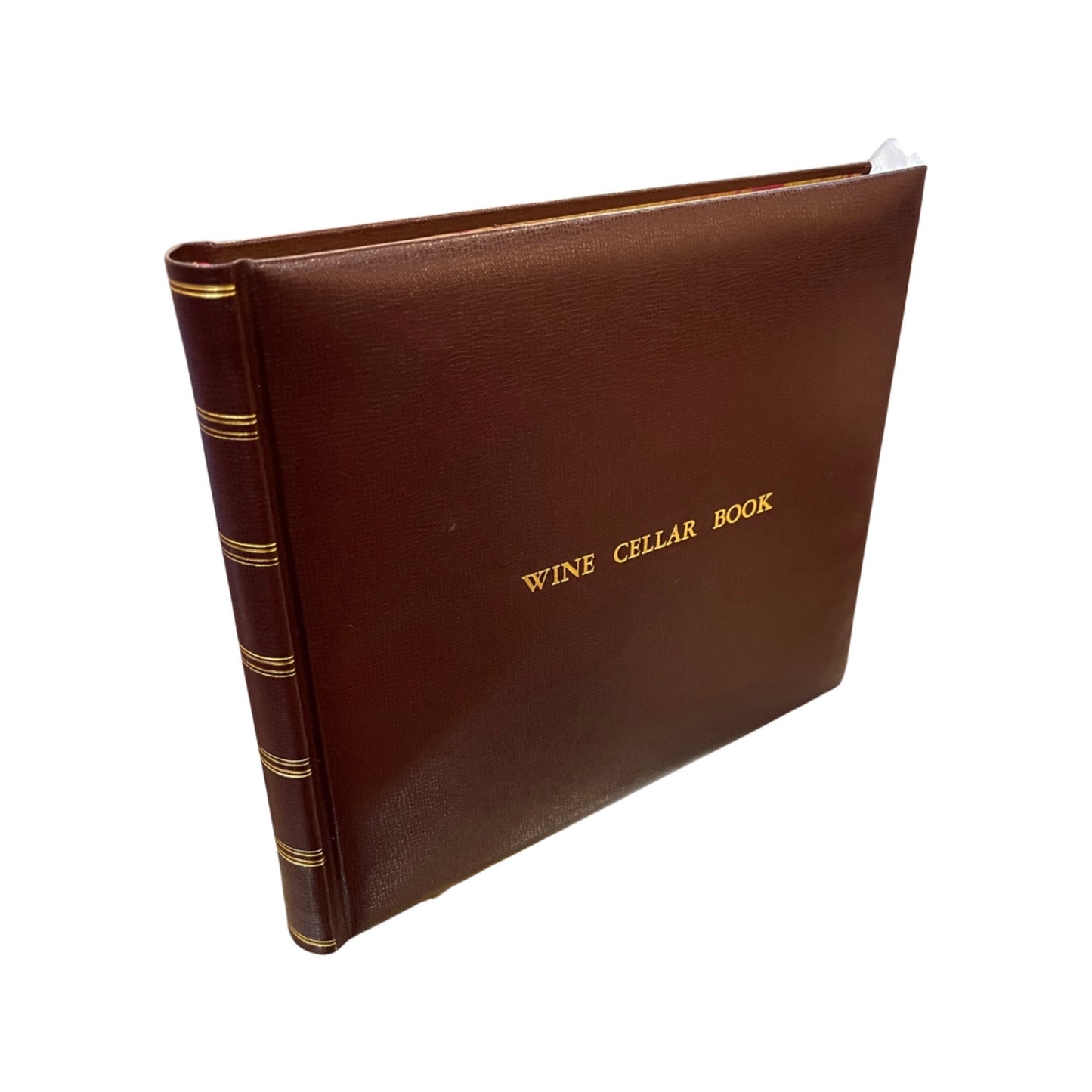 Wine Cellar Book | Johnson's Leather Wine Cellar Book | Leather Bound with Gilt Edges | Gold Personalization