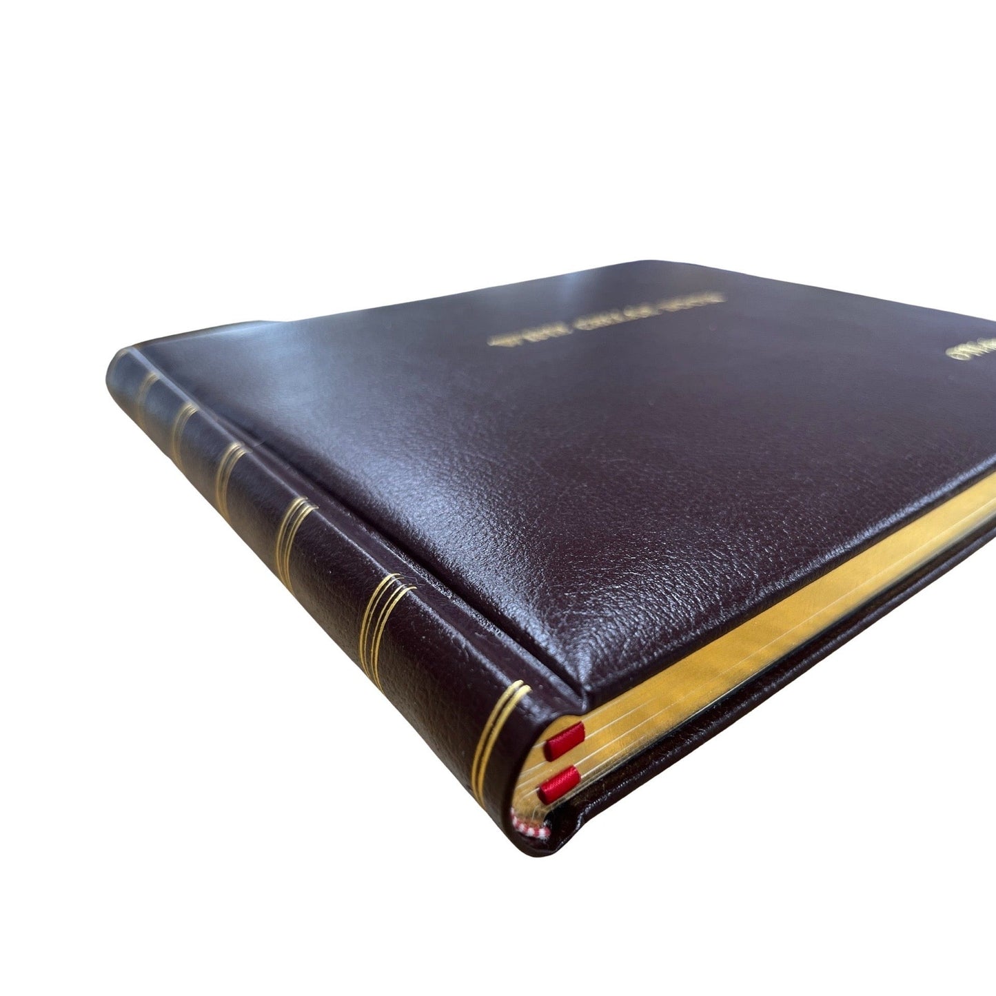 Wine Cellar Book | Johnson's Leather Wine Cellar Book | Leather Bound with Gilt Edges | Gold Personalization