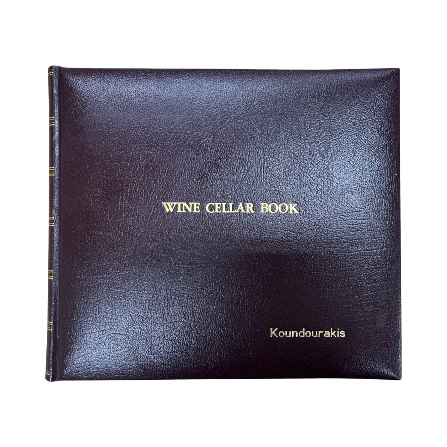 Wine Cellar Book | Johnson's Leather Wine Cellar Book | Leather Bound with Gilt Edges | Gold Personalization