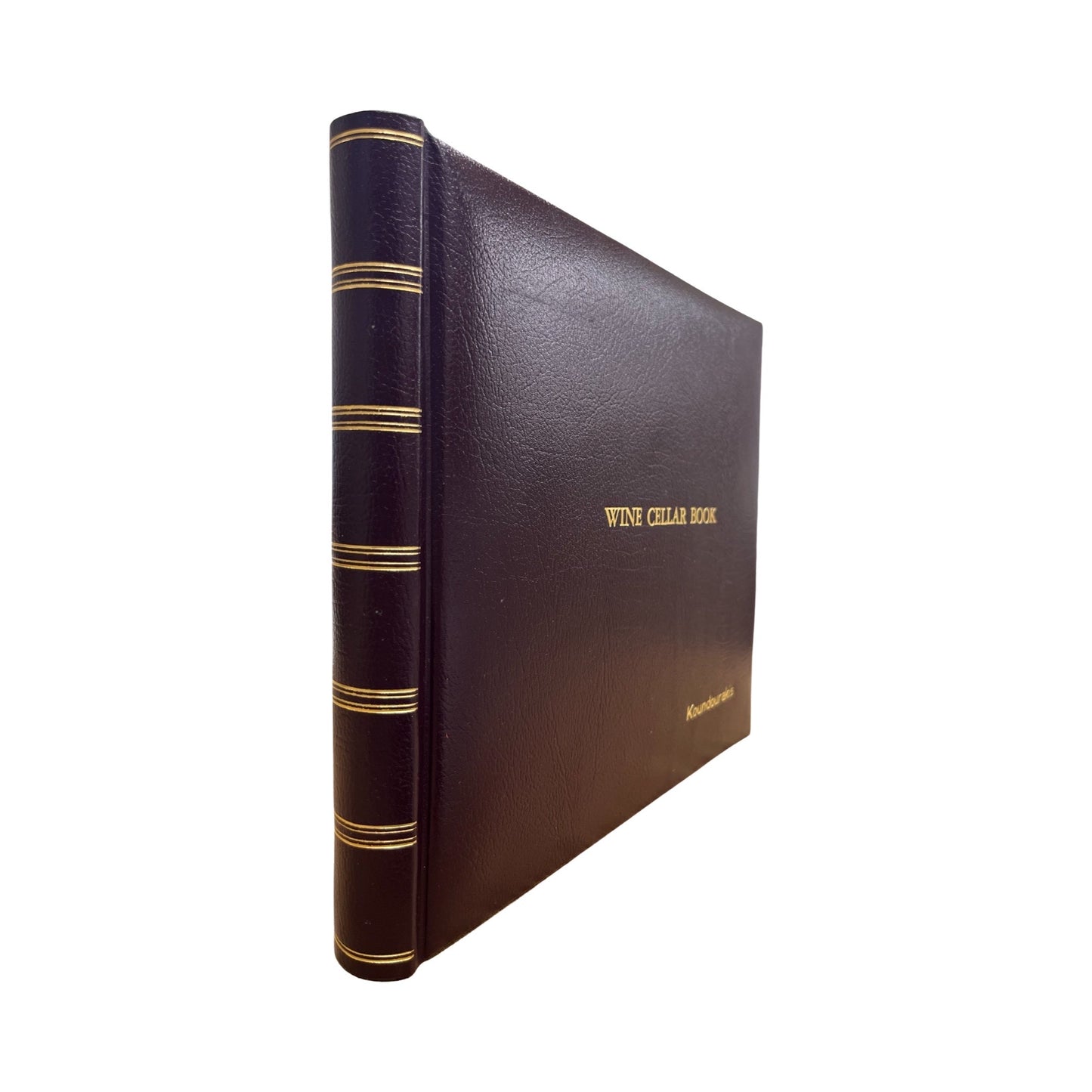 Wine Cellar Book | Johnson's Leather Wine Cellar Book | Leather Bound with Gilt Edges | Gold Personalization