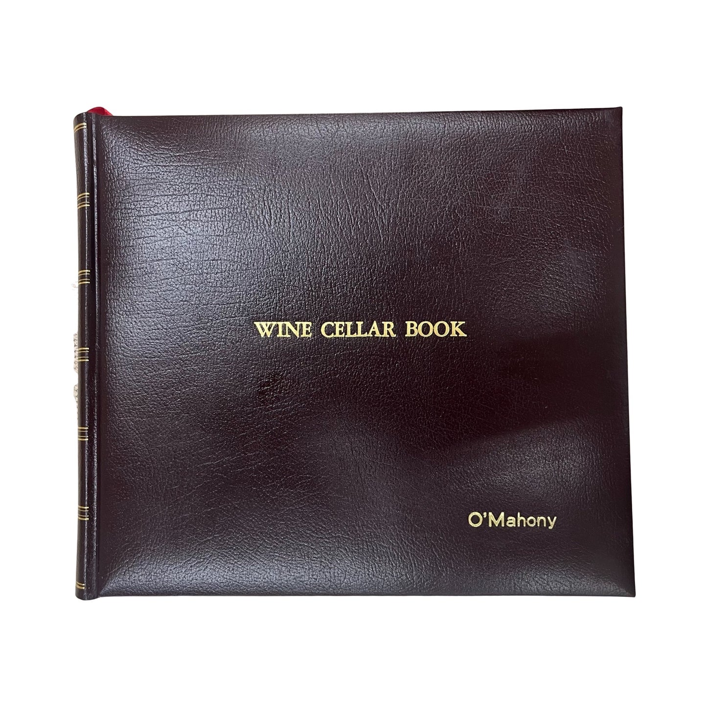 Wine Cellar Book | Johnson's Leather Wine Cellar Book | Leather Bound with Gilt Edges | Gold Personalization