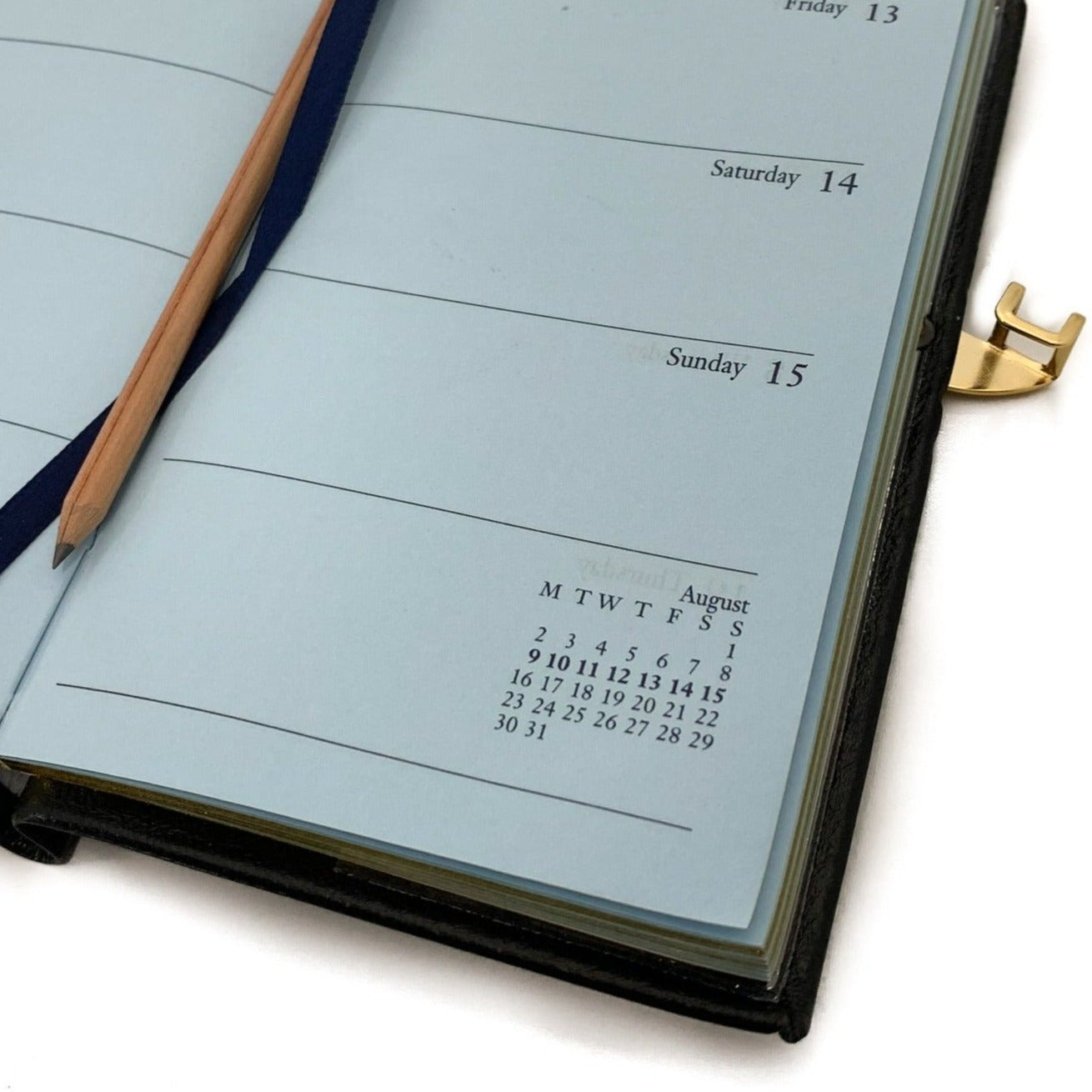2024 | CROSSGRAIN Leather Pocket Calendar Book | 5 x 3" | Pencil with Gold Clasp | D753LJC | Note: this book is NOT for next year