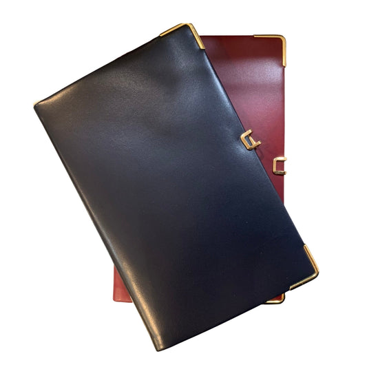Address Passwords Book | 5 by 3 inches | Calf Leather | Gold Corners | Pencil and Gold Clasp with Gold Corners | A53CJCGC