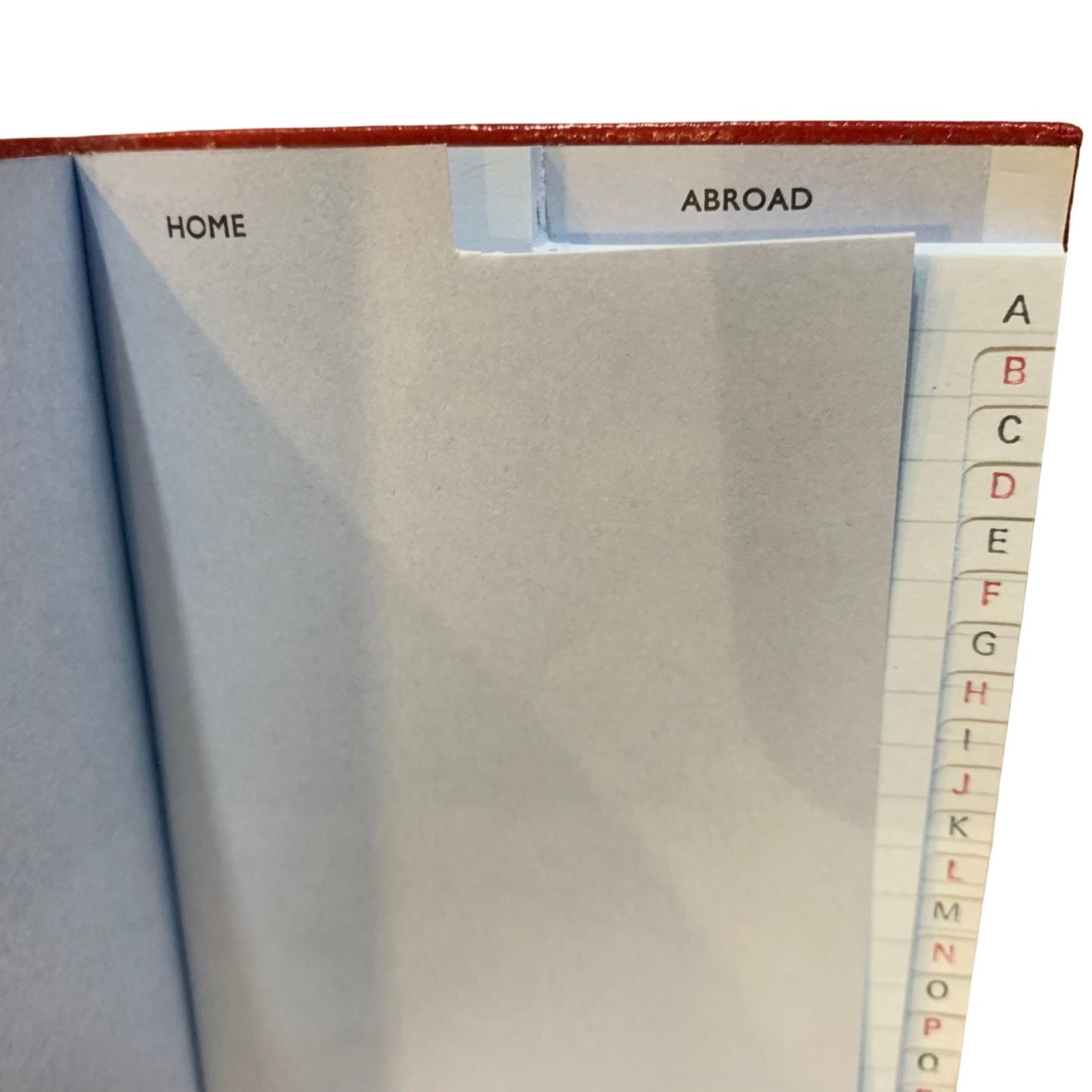 Address Book | Home and Abroad | Pocket Address Book | 5 by 3 inches | Cross Grain Leather | A53LHA