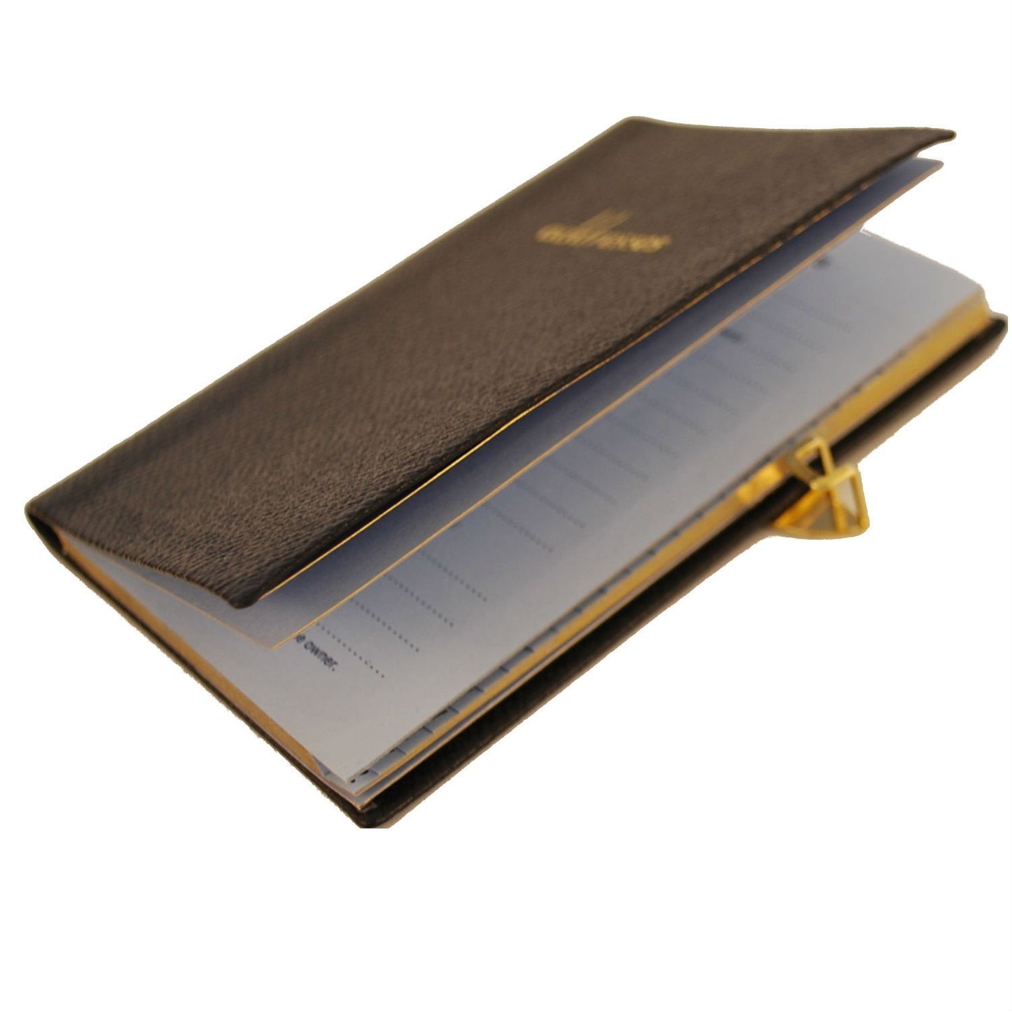 Address Book with Pencil and Clasp, Leather 4 by 2.5 Inch-Address Book-Sterling-and-Burke