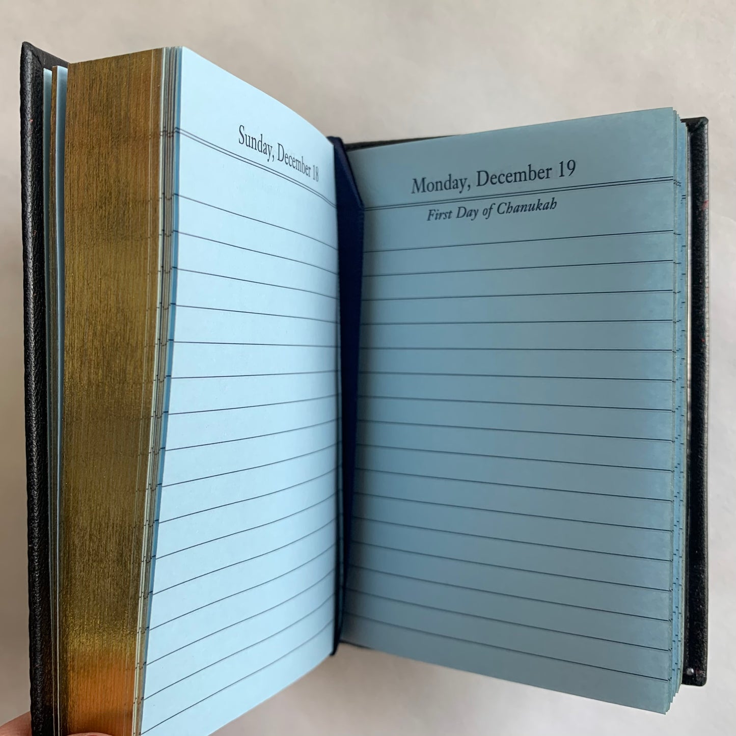 YEAR 2022 CROSSGRAIN Leather Pocket Calendar Book | 4 x 2.5" | Thick, One Day Per Page | D142L