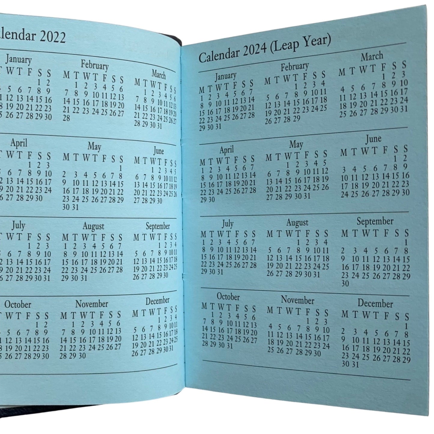 YEAR 2023 CROSSGRAIN Leather Pocket Calendar Book | 5 x 3" | D753L