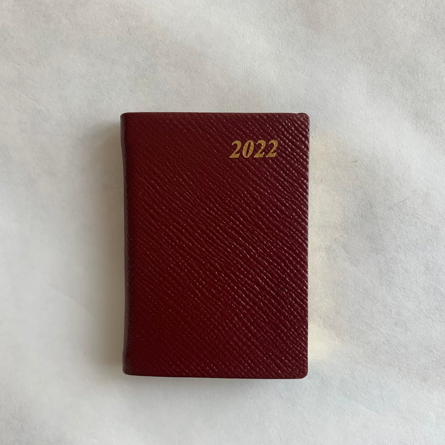YEAR 2022 CROSSGRAIN Leather Pocket Calendar Book | 4 x 2.5" | D742L