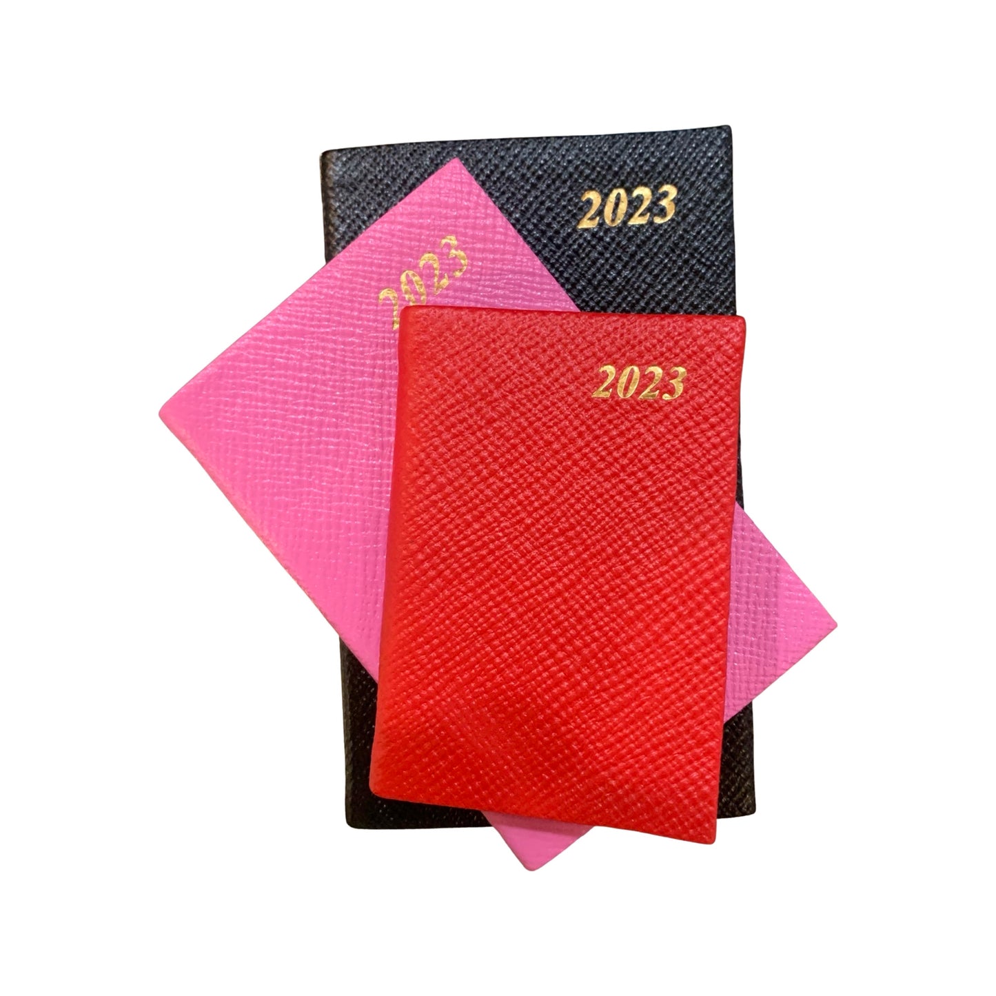 YEAR 2023 CROSSGRAIN Leather Pocket Calendar Book | 3 x 2" | D732L