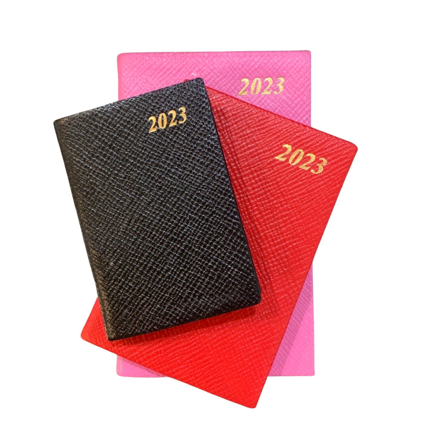 YEAR 2023 CROSSGRAIN Leather Pocket Calendar Book | 3 x 2" | D732L