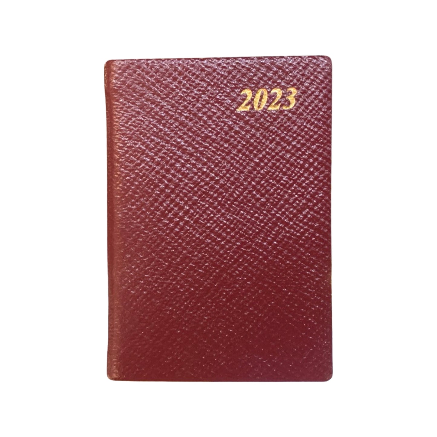 YEAR 2023 CROSSGRAIN Leather Pocket Calendar Book | 3 x 2" | D732L