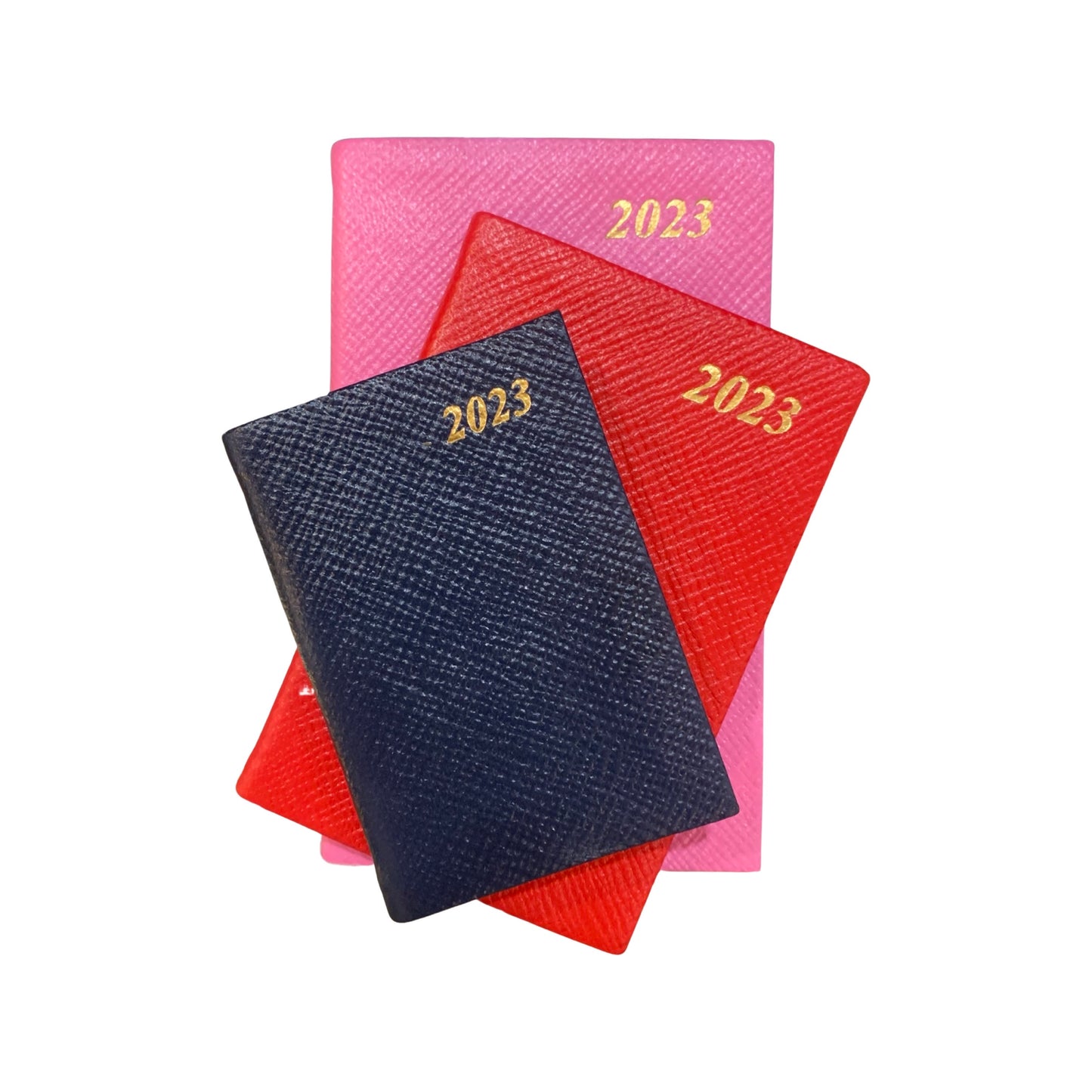 YEAR 2023 CROSSGRAIN Leather Pocket Calendar Book | 3 x 2" | D732L