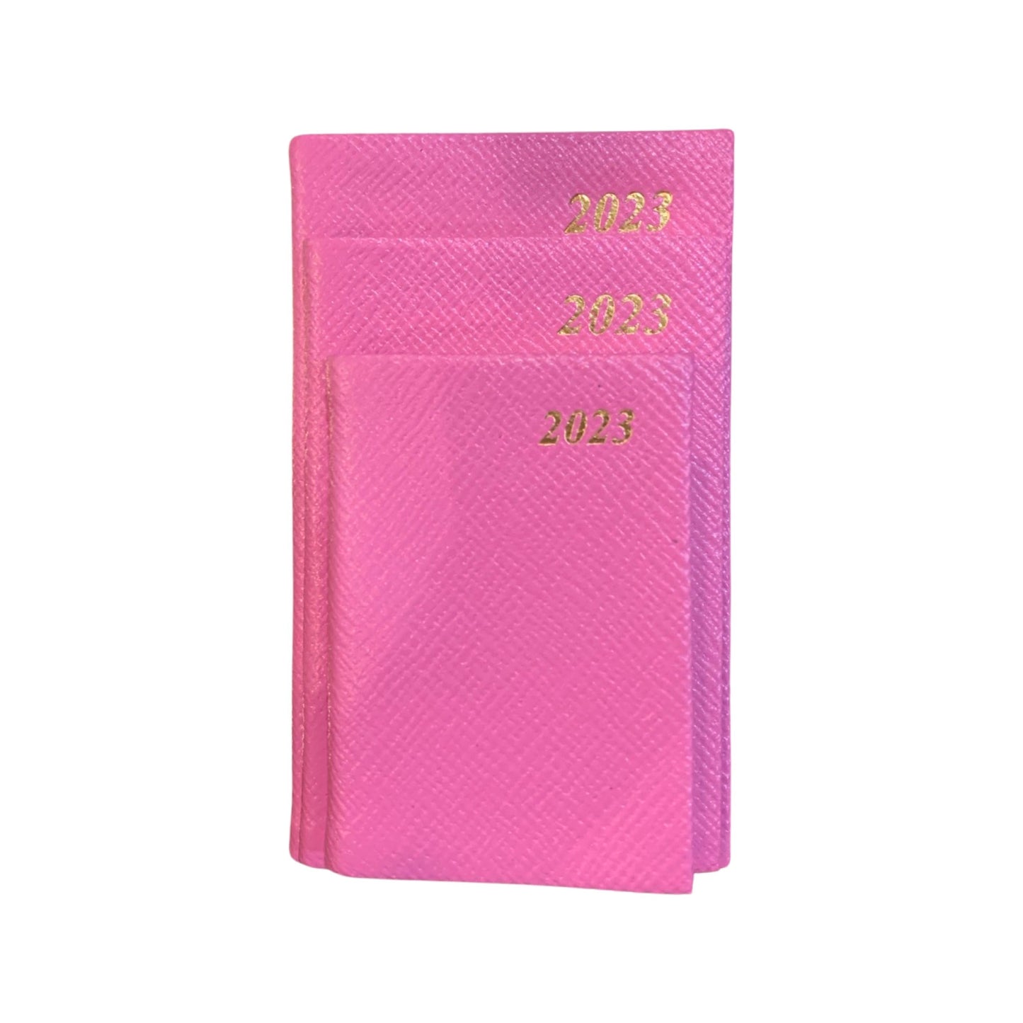 YEAR 2023 CROSSGRAIN Leather Pocket Calendar Book | 3 x 2" | D732L