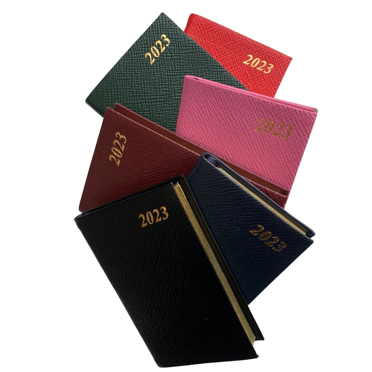 YEAR 2023 CROSSGRAIN Leather Pocket Calendar Book | 4 x 2.5" | D742L