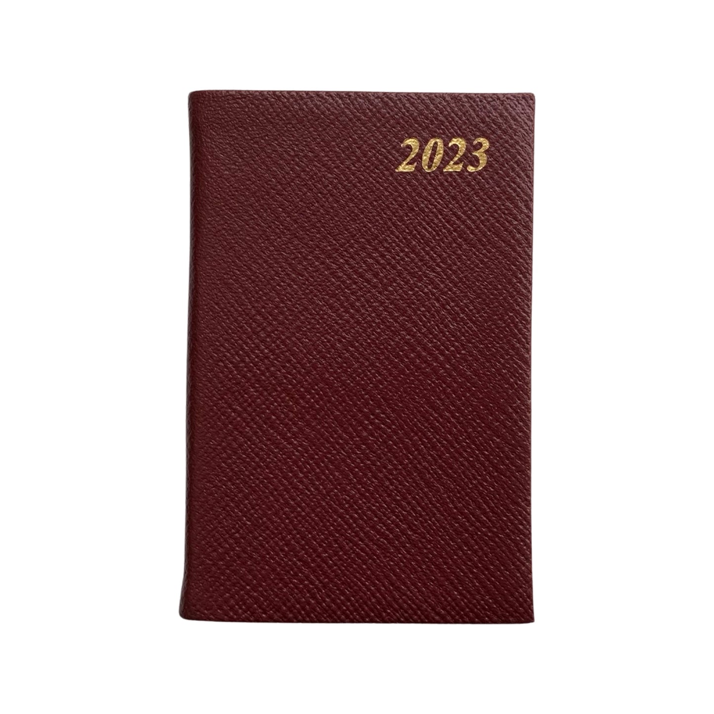 YEAR 2023 CROSSGRAIN Leather Pocket Calendar Book | 4 x 2.5" | D742L