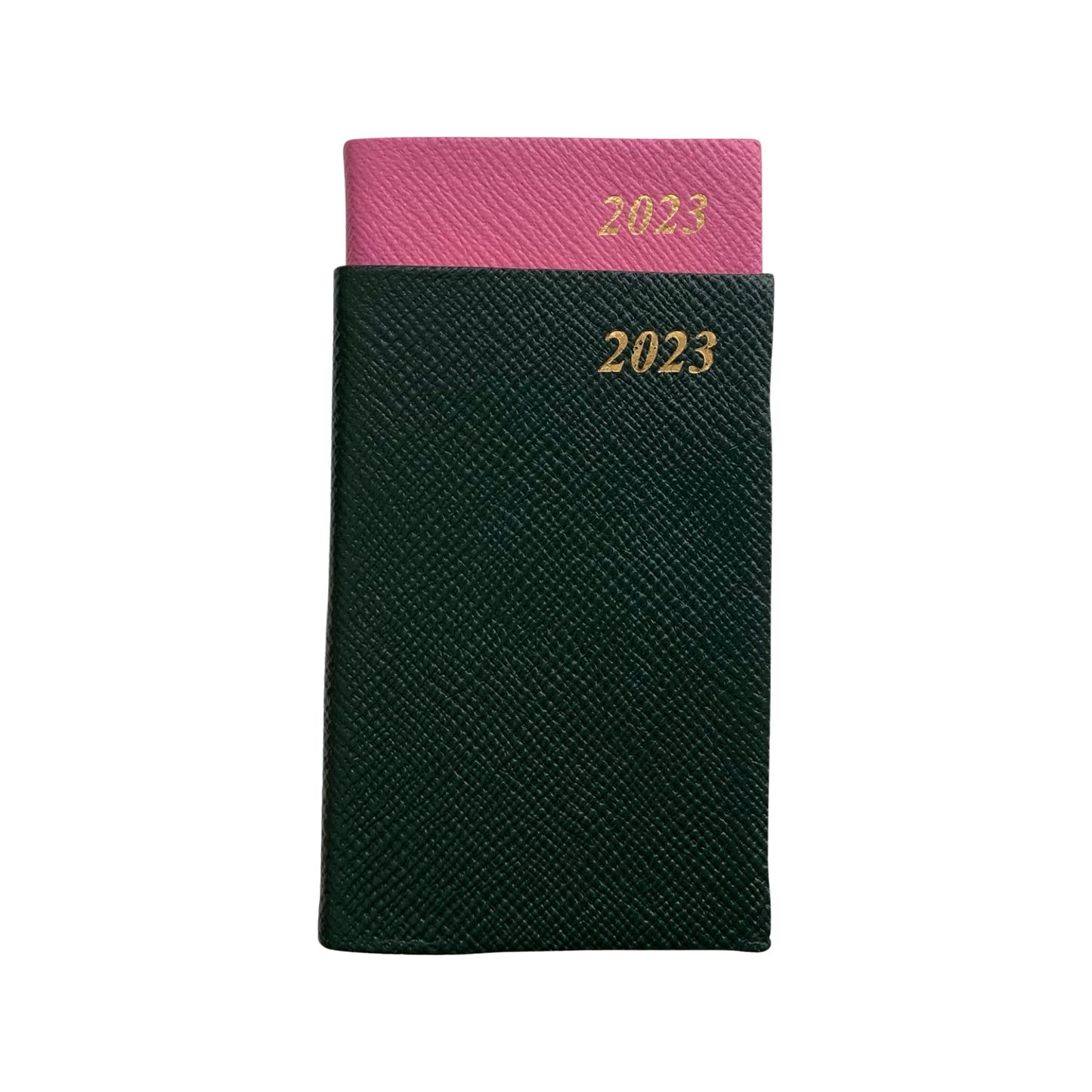 YEAR 2023 CROSSGRAIN Leather Pocket Calendar Book | 4 x 2.5" | D742L