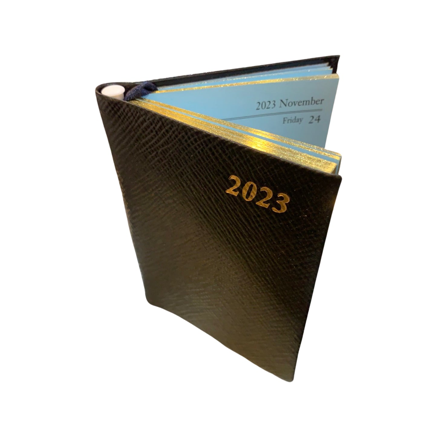 YEAR 2023 CROSSGRAIN Leather Pocket Calendar Book | 4 x 2.5" | Pencil in Spine | D742LJ