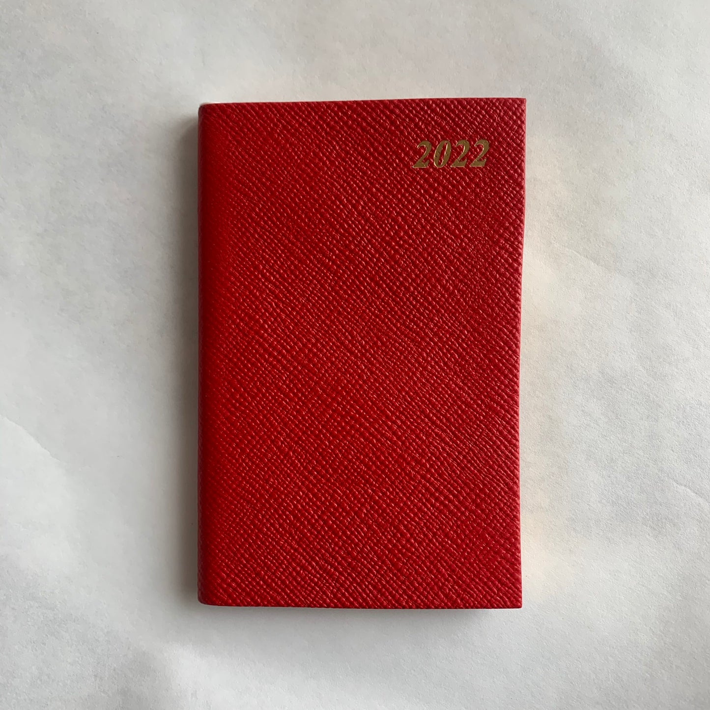 YEAR 2022 CROSSGRAIN Leather Pocket Calendar Book | 4 x 2.5" | Pencil in Spine | D742LJ