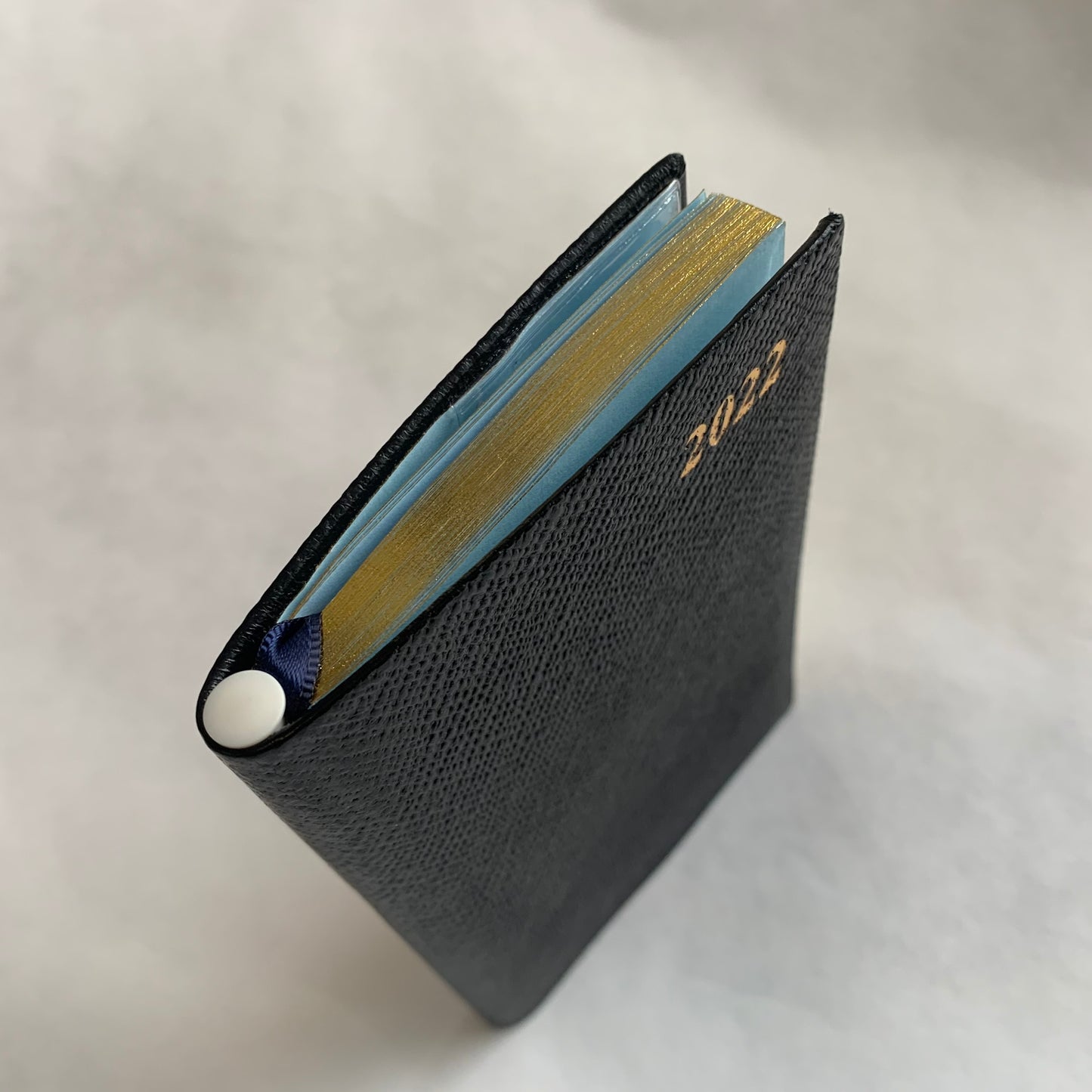 YEAR 2022 CROSSGRAIN Leather Pocket Calendar Book | 4 x 2.5" | Pencil in Spine | D742LJ