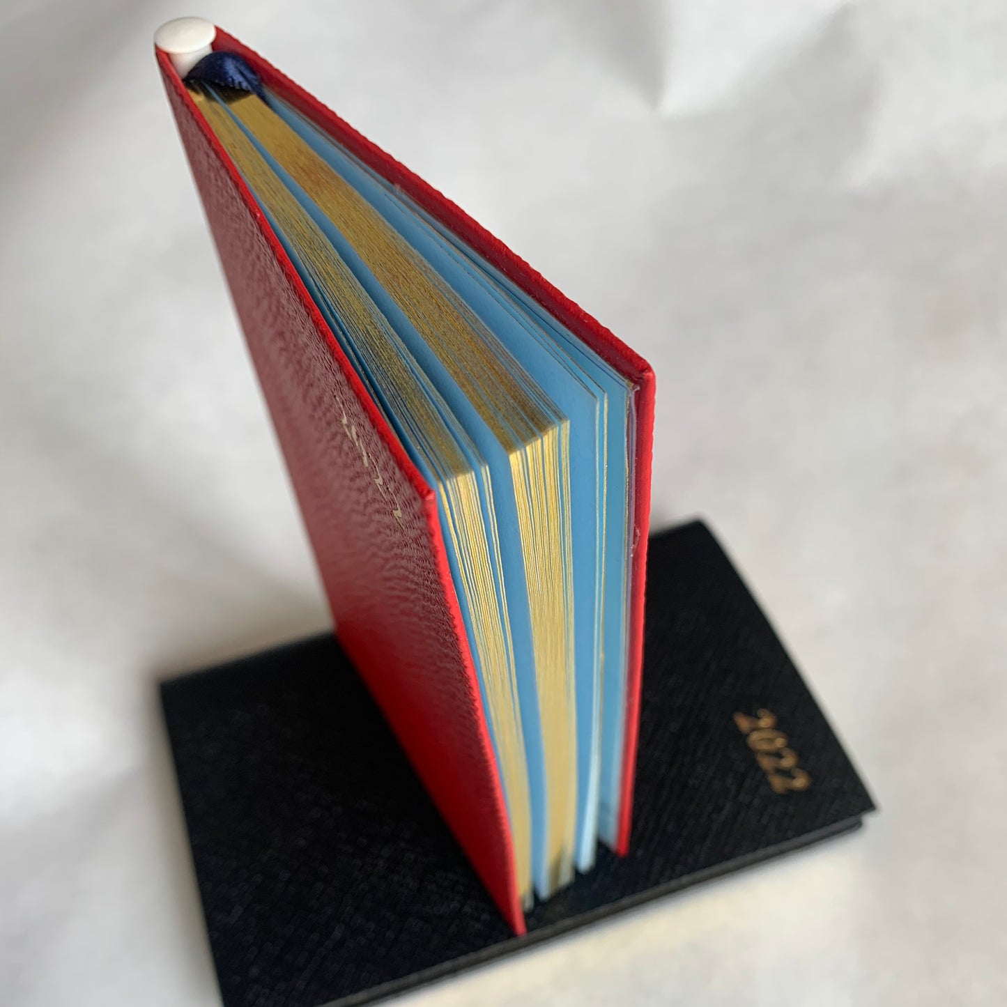 YEAR 2022 CROSSGRAIN Leather Pocket Calendar Book | 4 x 2.5" | Pencil in Spine | D742LJ