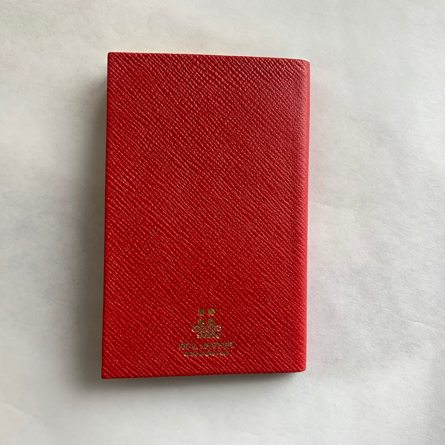 YEAR 2022 CROSSGRAIN Leather Pocket Calendar Book | 4 x 2.5" | Pencil in Spine | D742LJ | Scarlet Red Leather