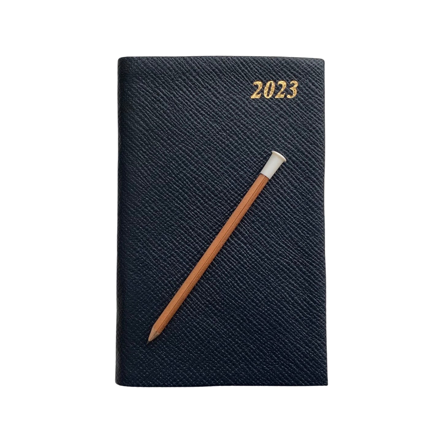 YEAR 2023 CROSSGRAIN Leather Pocket Calendar Book | 5 x 3" | Pencil in Spine | D753LJ