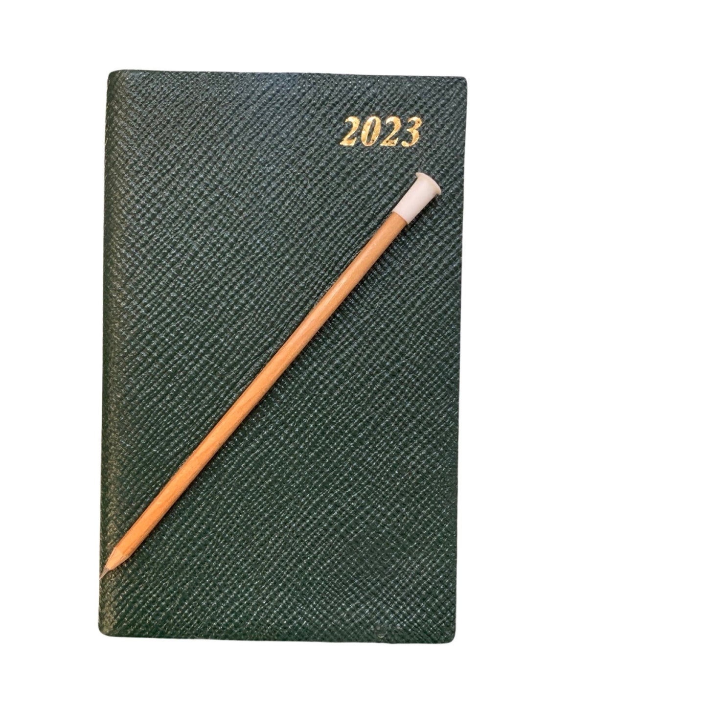 YEAR 2023 CROSSGRAIN Leather Pocket Calendar Book | 5 x 3" | Pencil in Spine | D753LJ