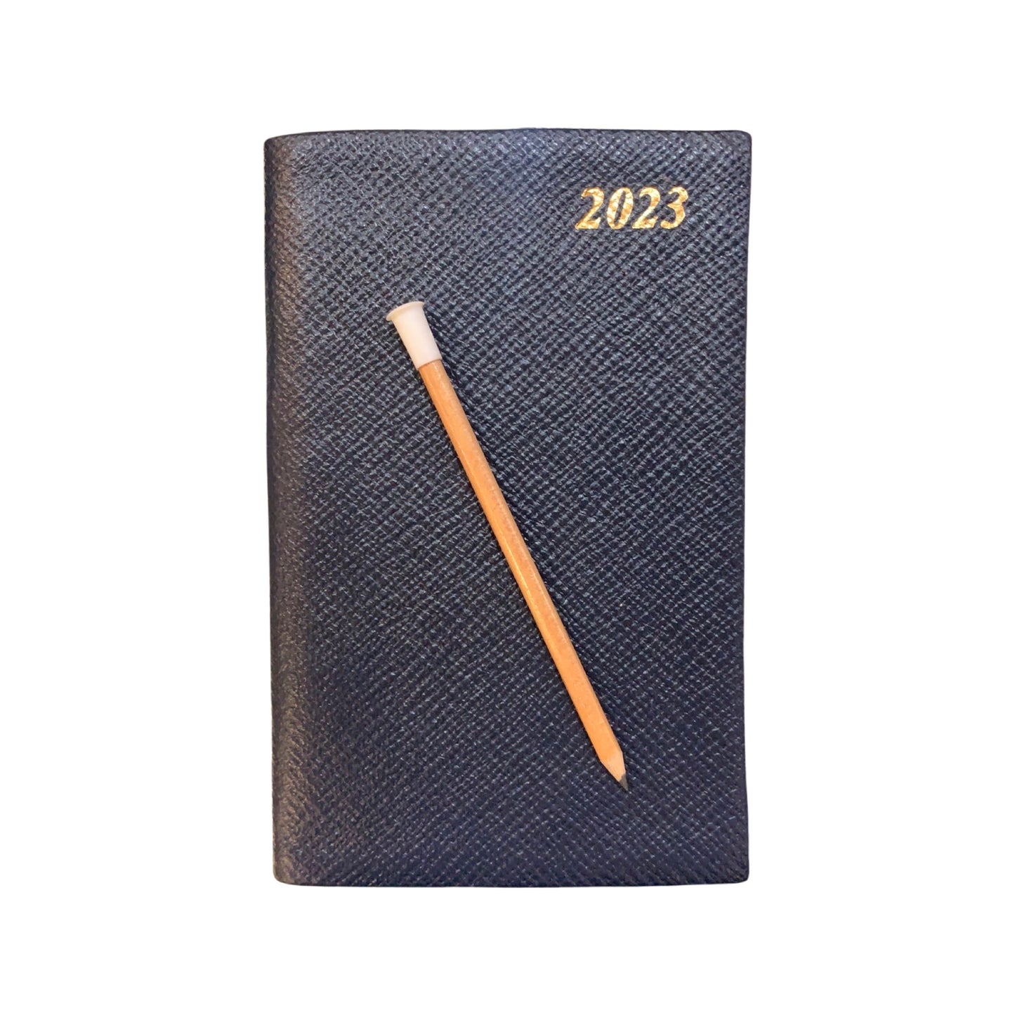 YEAR 2023 CROSSGRAIN Leather Pocket Calendar Book | 5 x 3" | Pencil in Spine | D753LJ