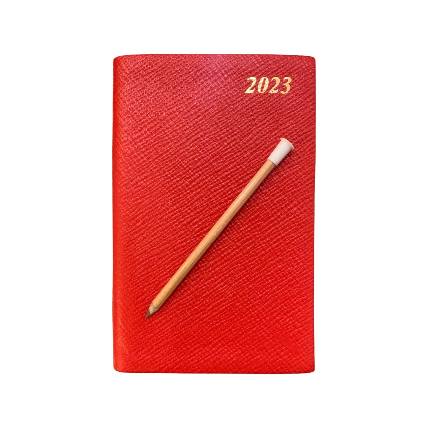 YEAR 2023 CROSSGRAIN Leather Pocket Calendar Book | 5 x 3" | Pencil in Spine | D753LJ