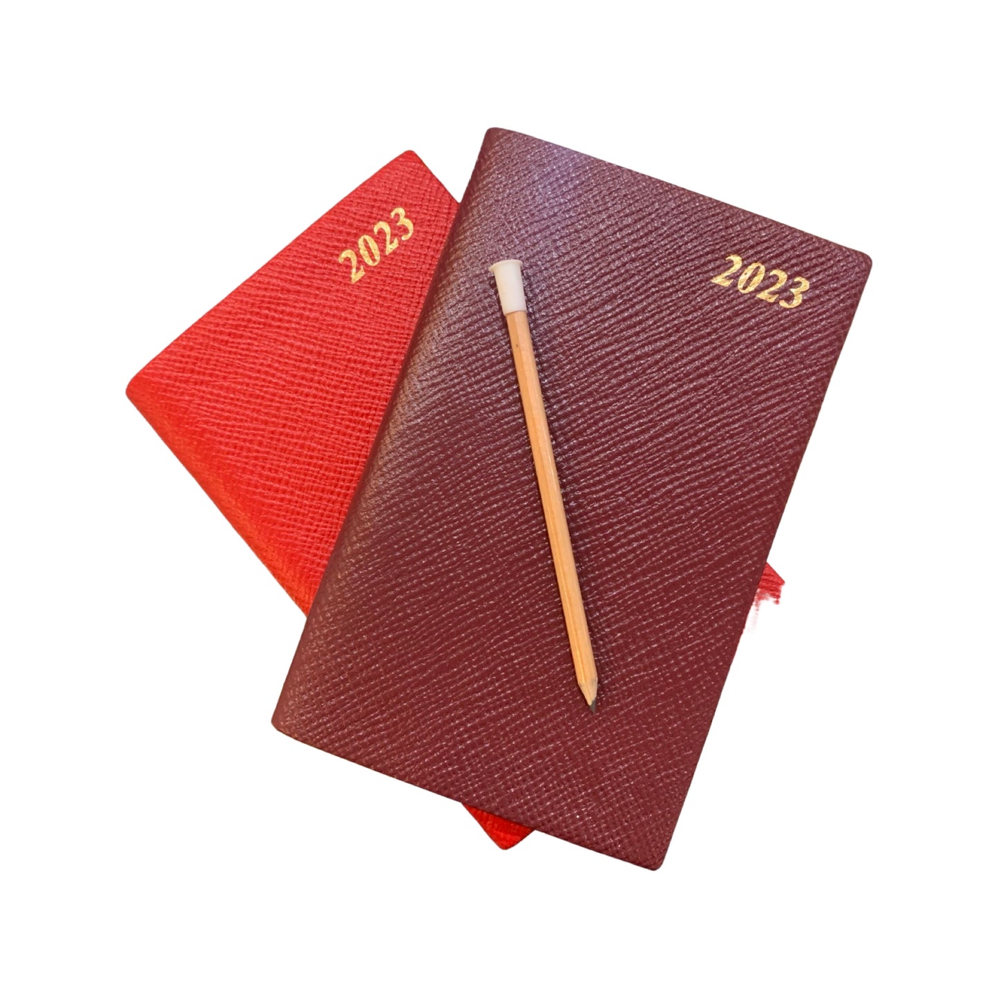 YEAR 2023 CROSSGRAIN Leather Pocket Calendar Book | 5 x 3" | Pencil in Spine | D753LJ