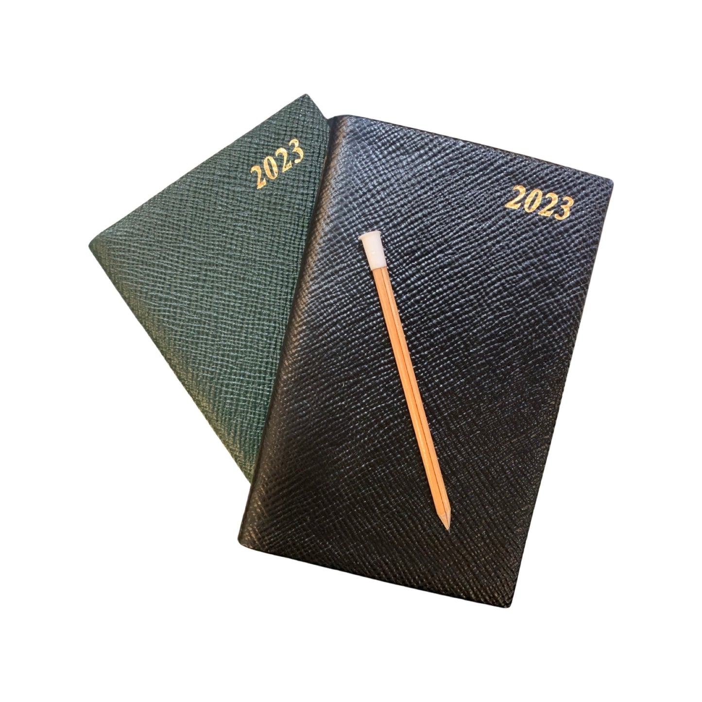 YEAR 2023 CROSSGRAIN Leather Pocket Calendar Book | 5 x 3" | Pencil in Spine | D753LJ