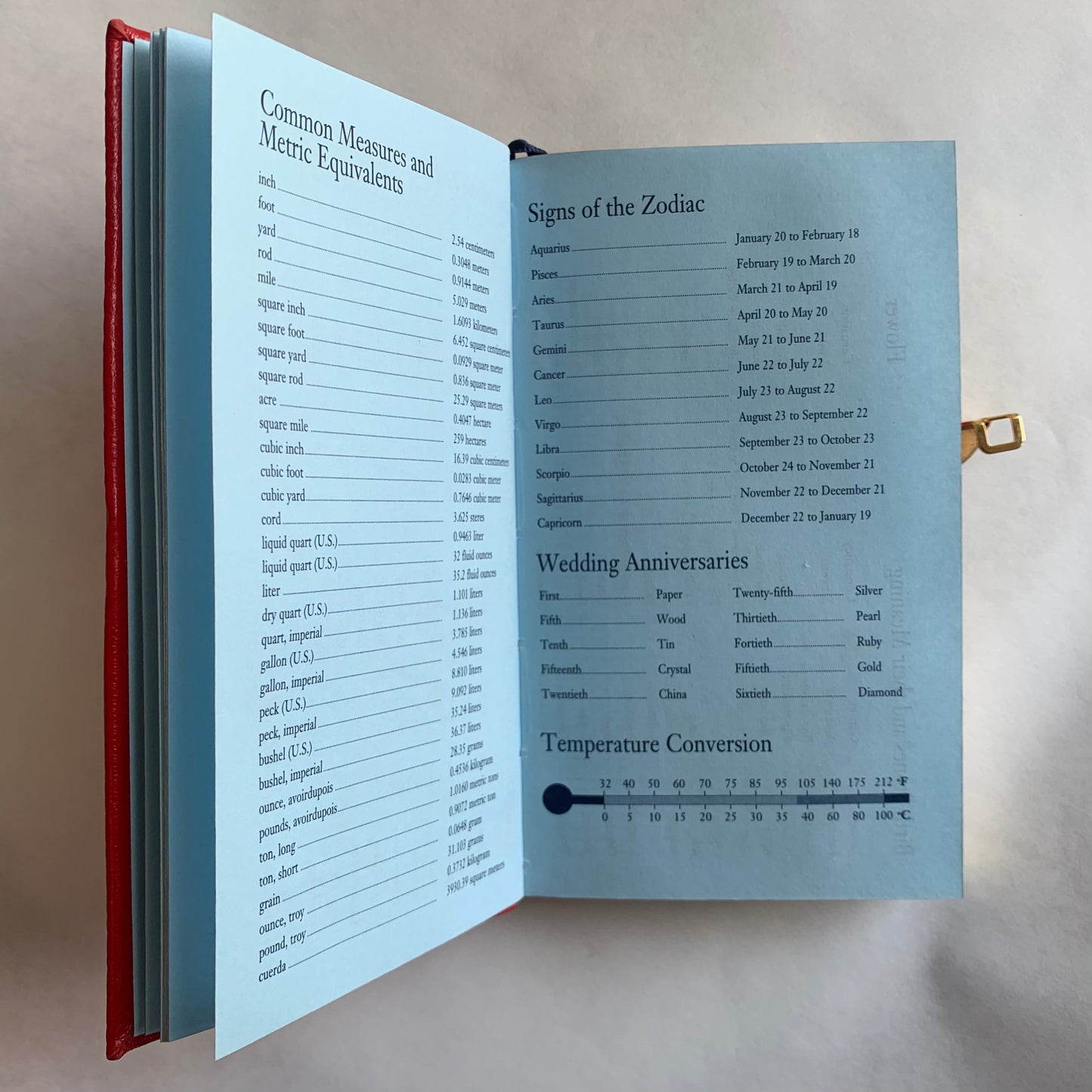 YEAR 2022 CROSSGRAIN Leather Pocket Calendar Book | 4 x 2.5" | Pencil with Gold Clasp | D742LJC