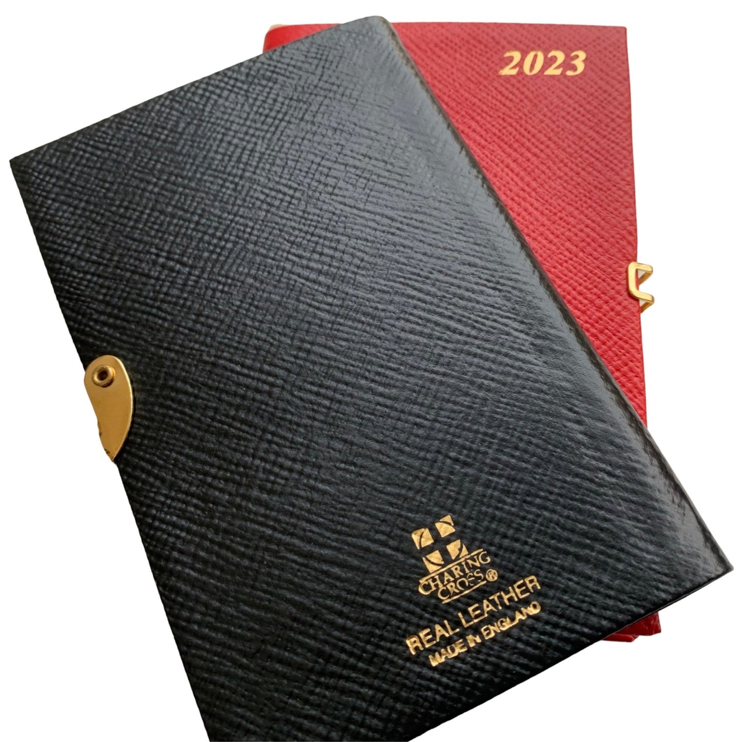 YEAR 2023 CROSSGRAIN Leather Pocket Calendar Book | 5 x 3" | Pencil with Gold Clasp | D753LJC