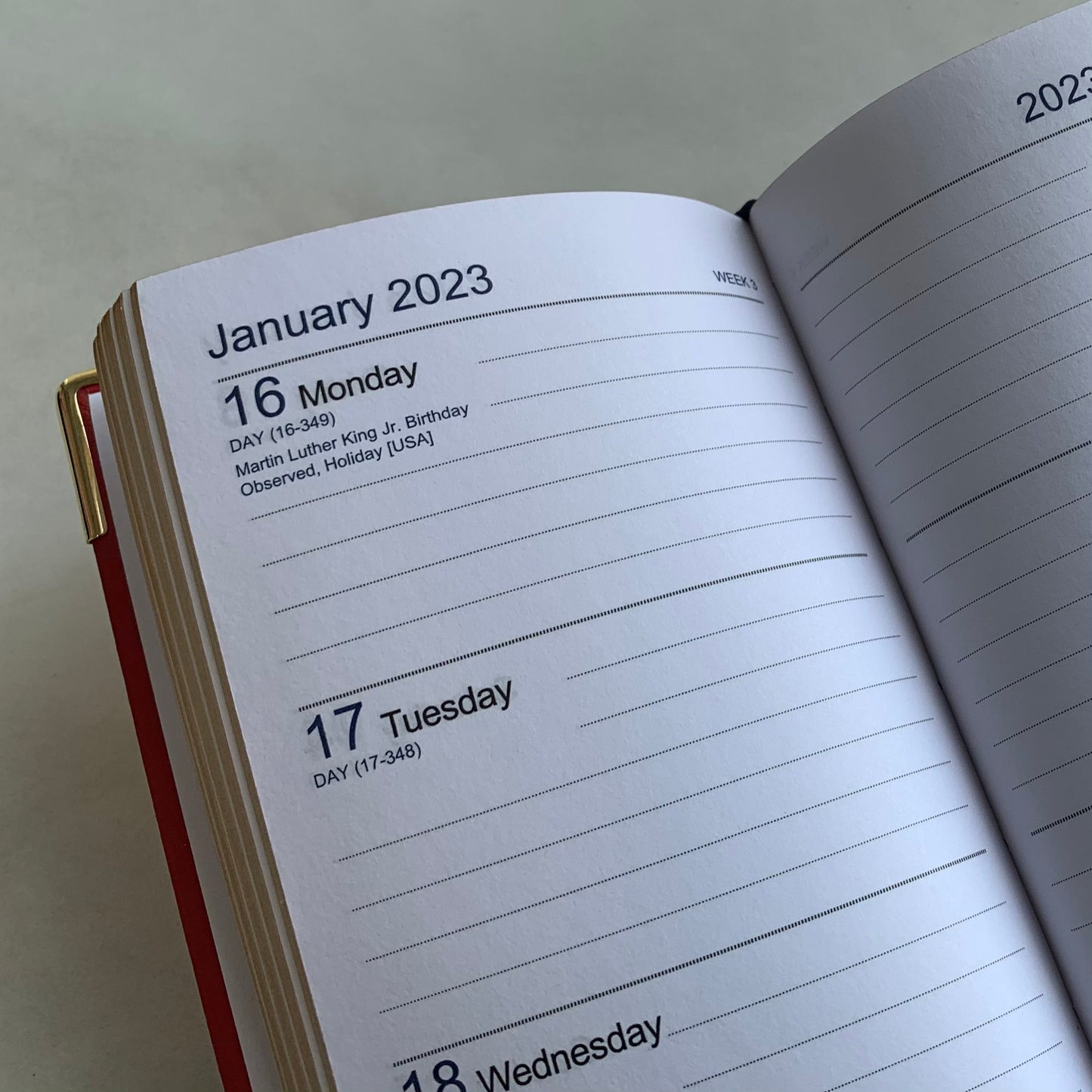 YEAR 2023 BONDED Leather Pocket Planner | 6 x 3" | D763VBL