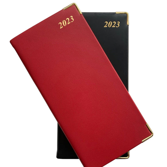 YEAR 2023 BONDED Leather Pocket Planner | 6 x 3" | D763VBL