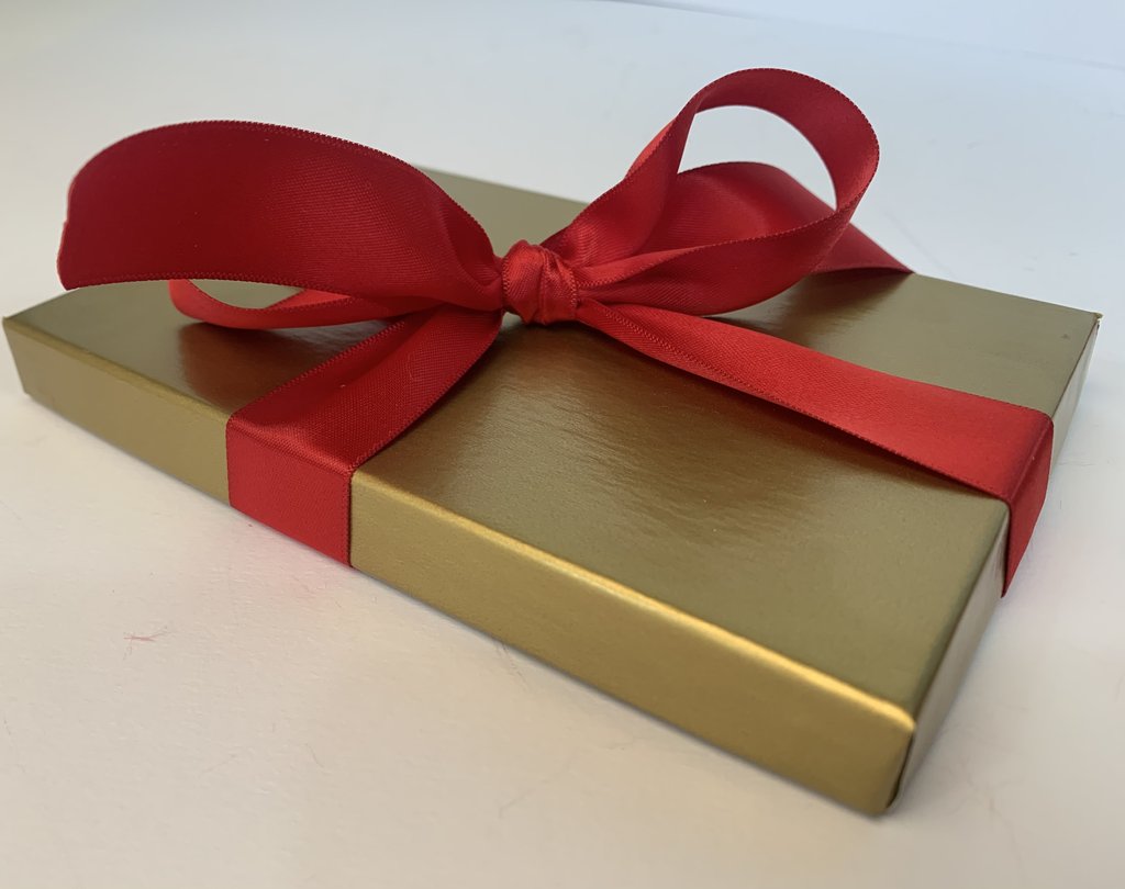 1Small Gold Gift Box with Ribbon | Charing Cross Leather