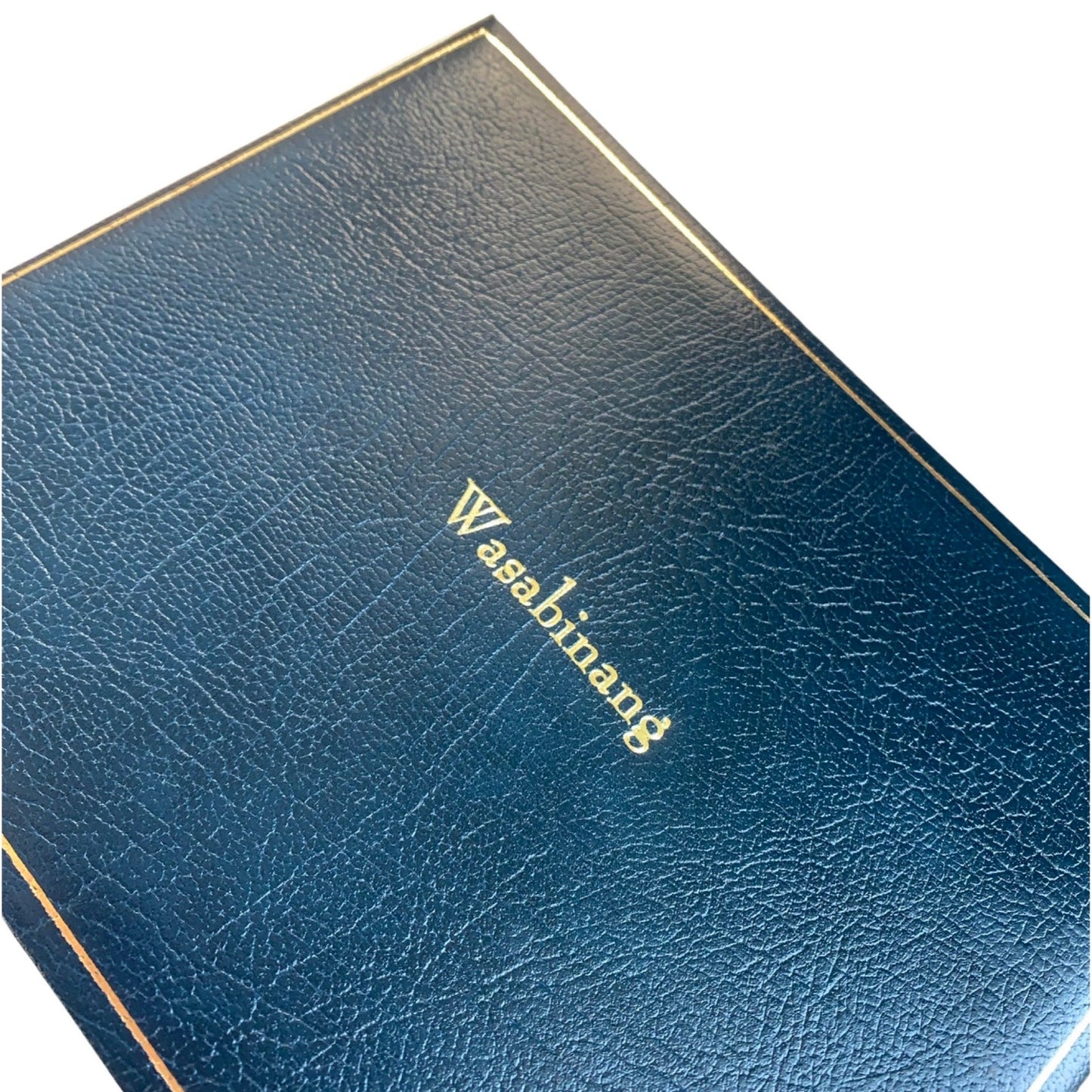 Classic Leather Guest Book | 7 by 9 Inches Horizontal | Buffalo Hide Embossed Calf Leather | Name, Date, Address