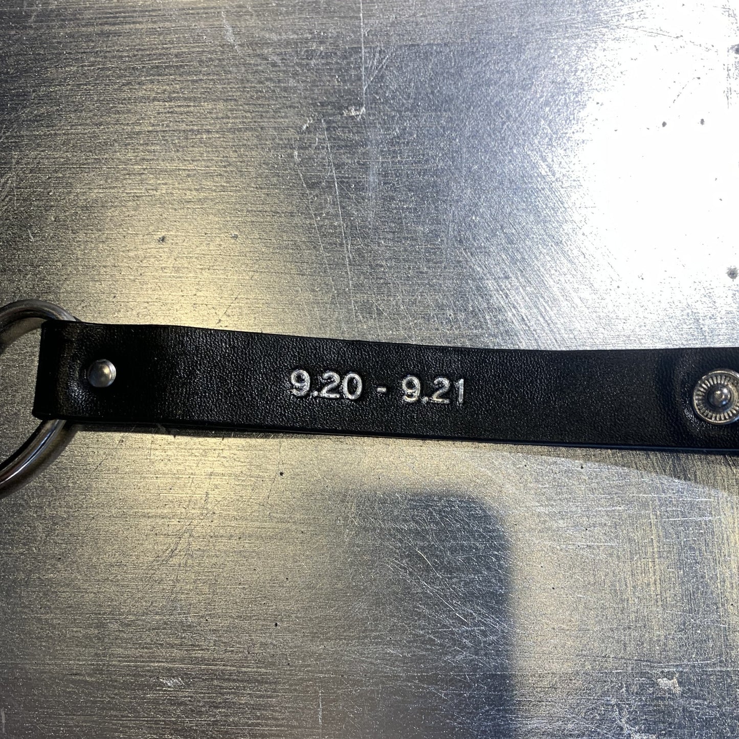 1Silver Stamp Custom Message on Dog Collar
