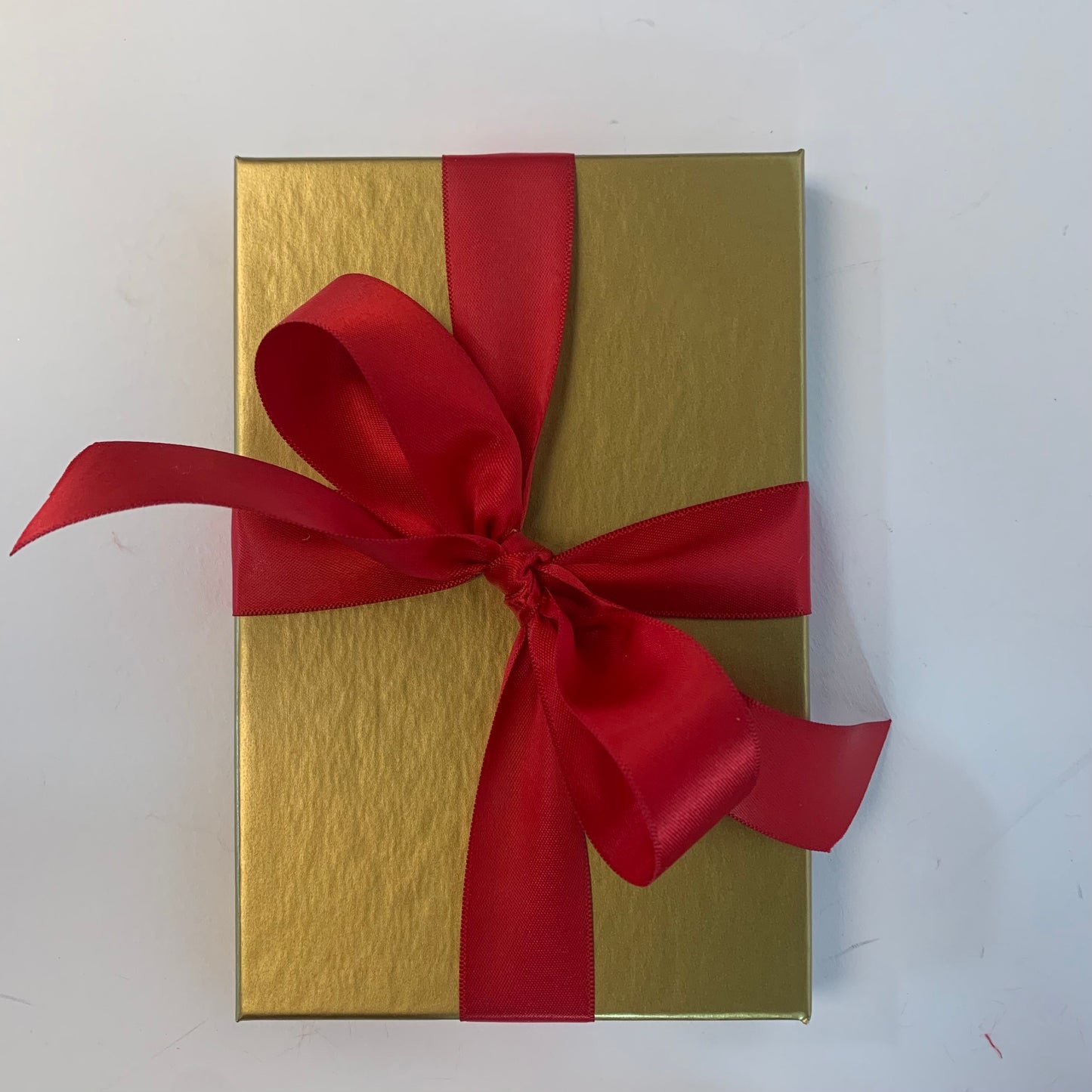 1Small Gold Gift Box | Ribboned in Lawrenceville School Red | Charing Cross Leather