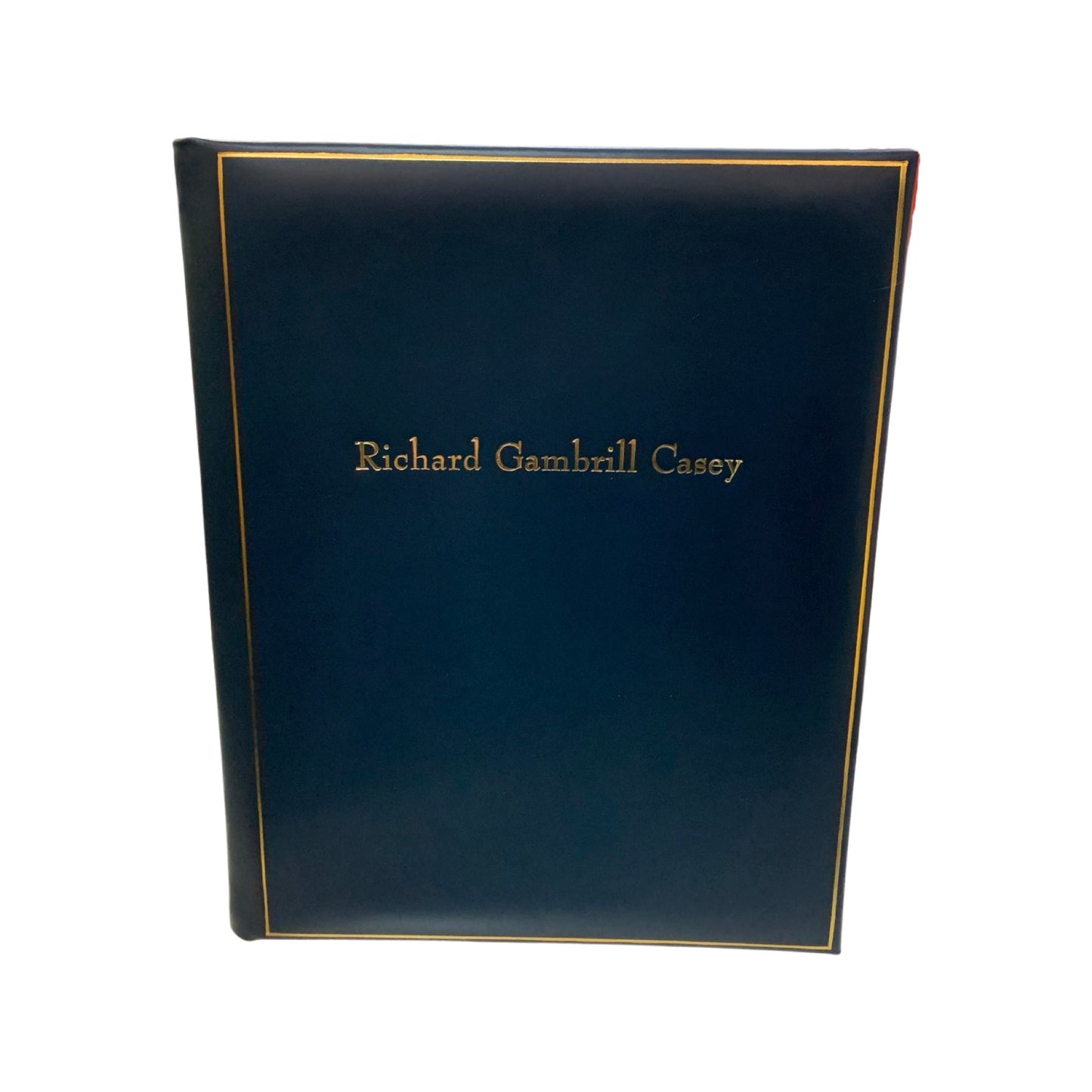 Remberance Book | Richard Gambrill Casey | Navy Calf with Gold Filet | Made in England | Charing Cross Leather