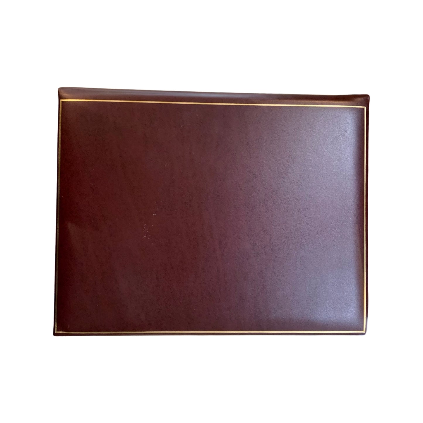 Classic Leather Guest Book | 10 by 8 Inches Vertical | Polished Calf Leather | Gold Tooling | Lined Pages | G108CA