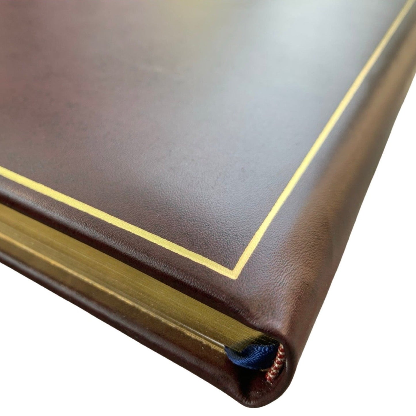 Classic Leather Manuscript Book | 10 by 8 Inches Vertical | Polished Calf Leather | Gold Tooling | Lined Pages | M108CA